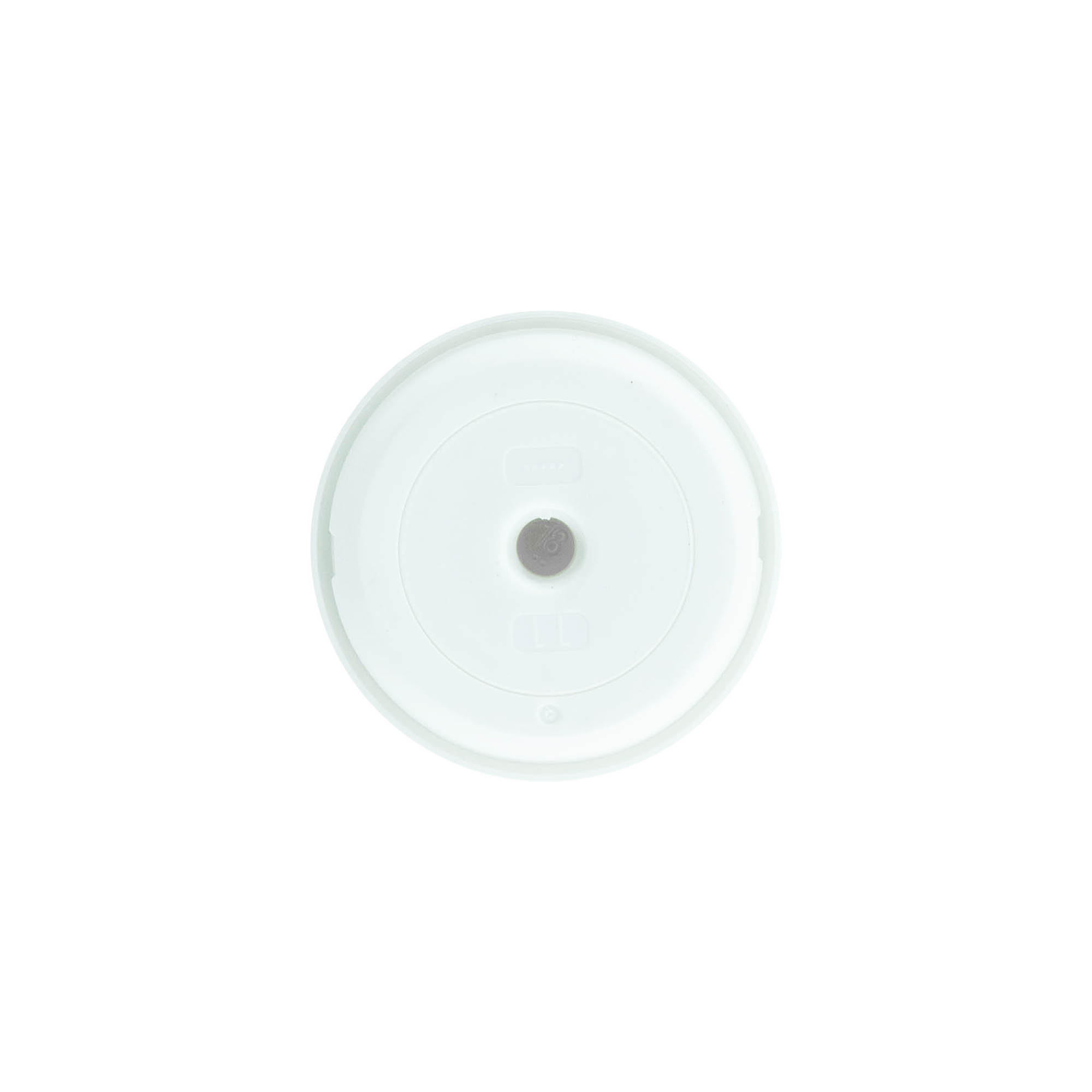 Cabezal de bomba dispensadora airless "Mezzo", tipo D, plástico PP, blanco con tapa plateada mate metalizada