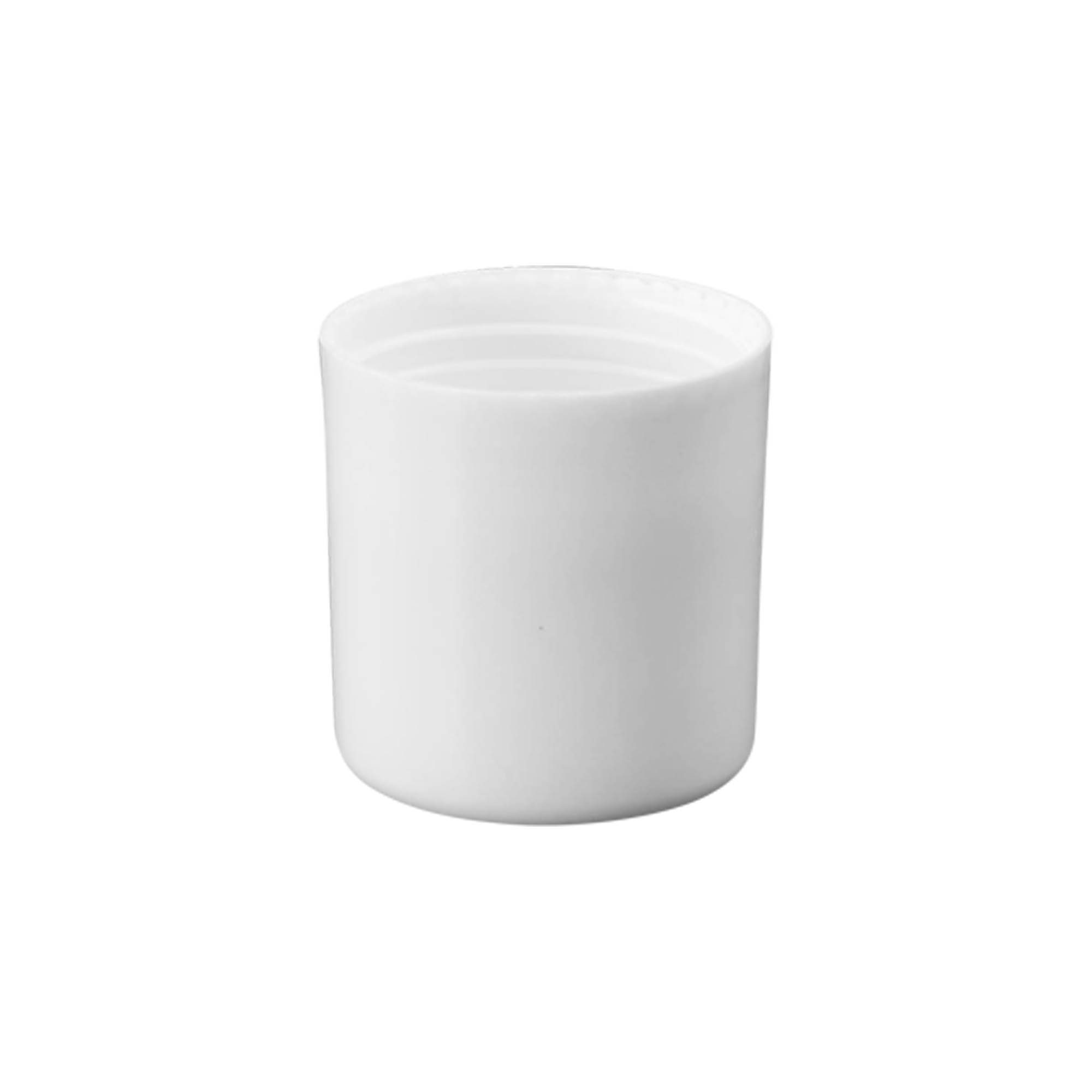 Tapa para botella roll-on de 50 ml, plástico PP, blanca, para apertura: cierre de rosca