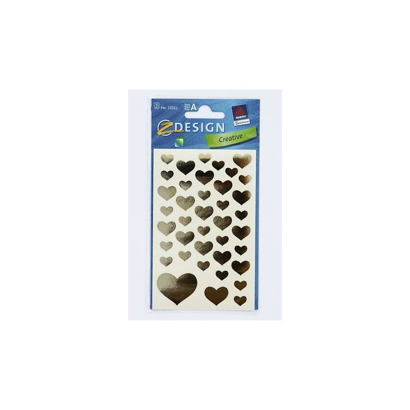 Pegatinas Zweckform 'Corazones', papel, dorado Pegatinas Zweckform 'Corazones', papel, dorado