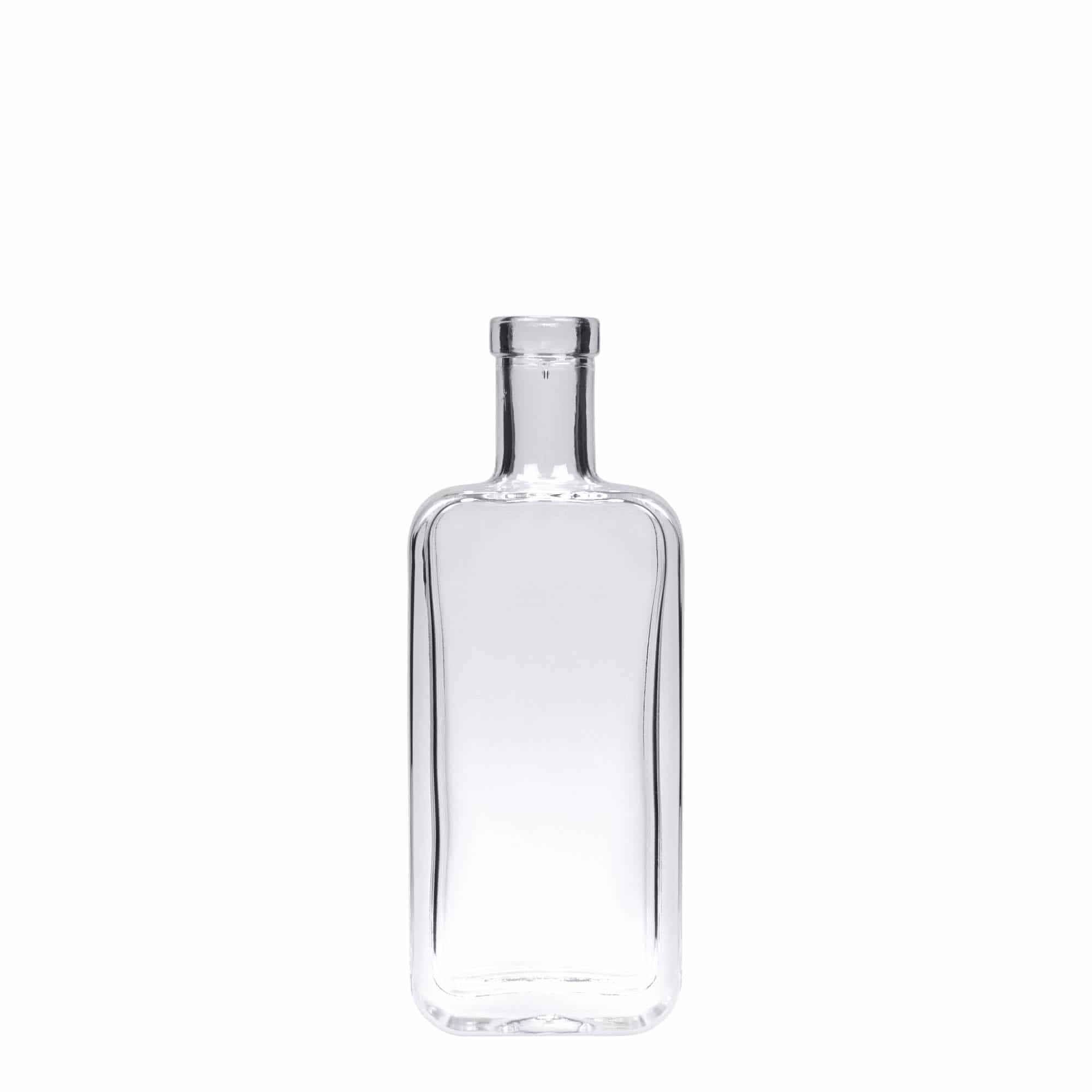 Botella de cristal de 100 ml «Nice», rectangular, boca: corcho