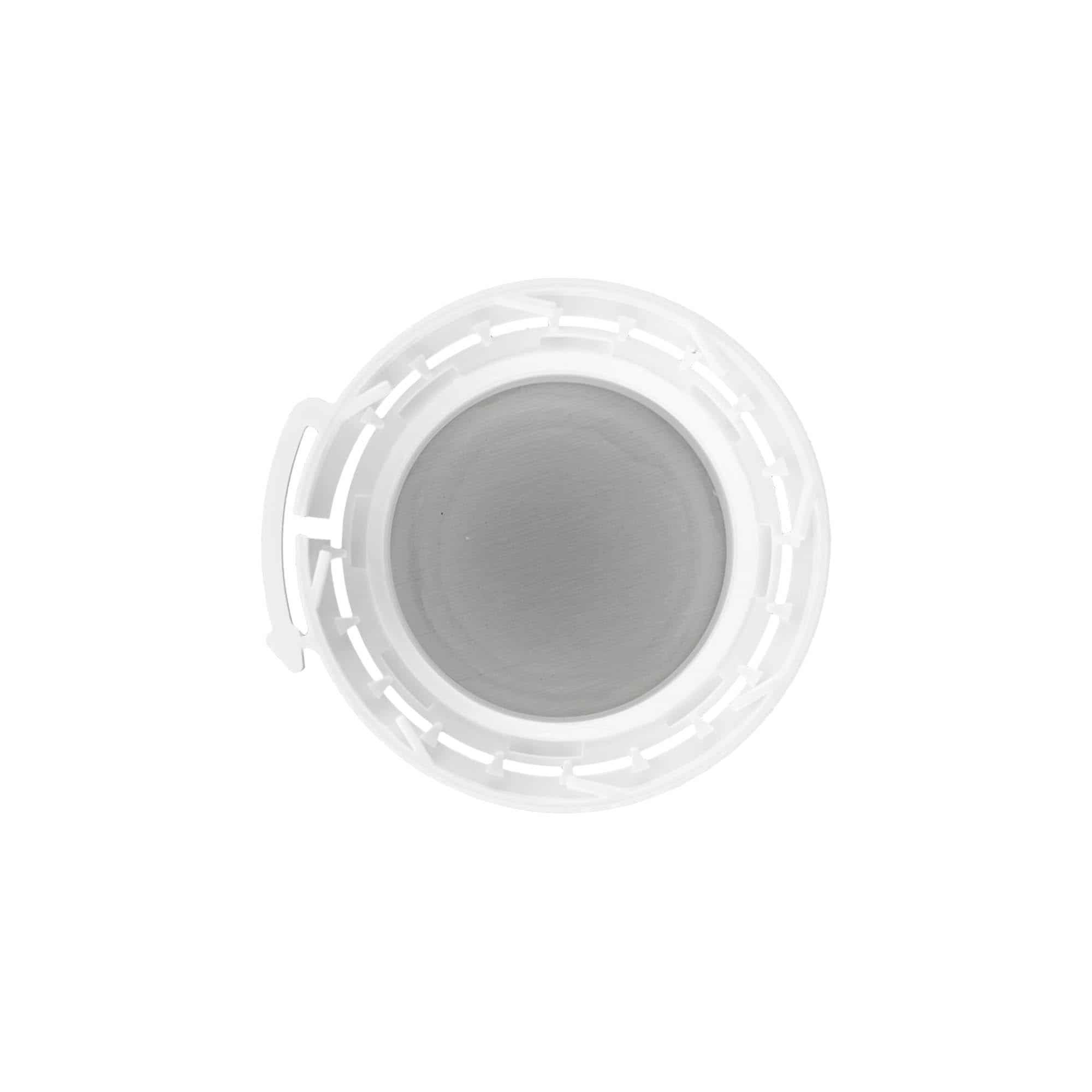 Tapón de rosca para botella de aluminio, plástico de PP, blanco, para boca: DIN 32
