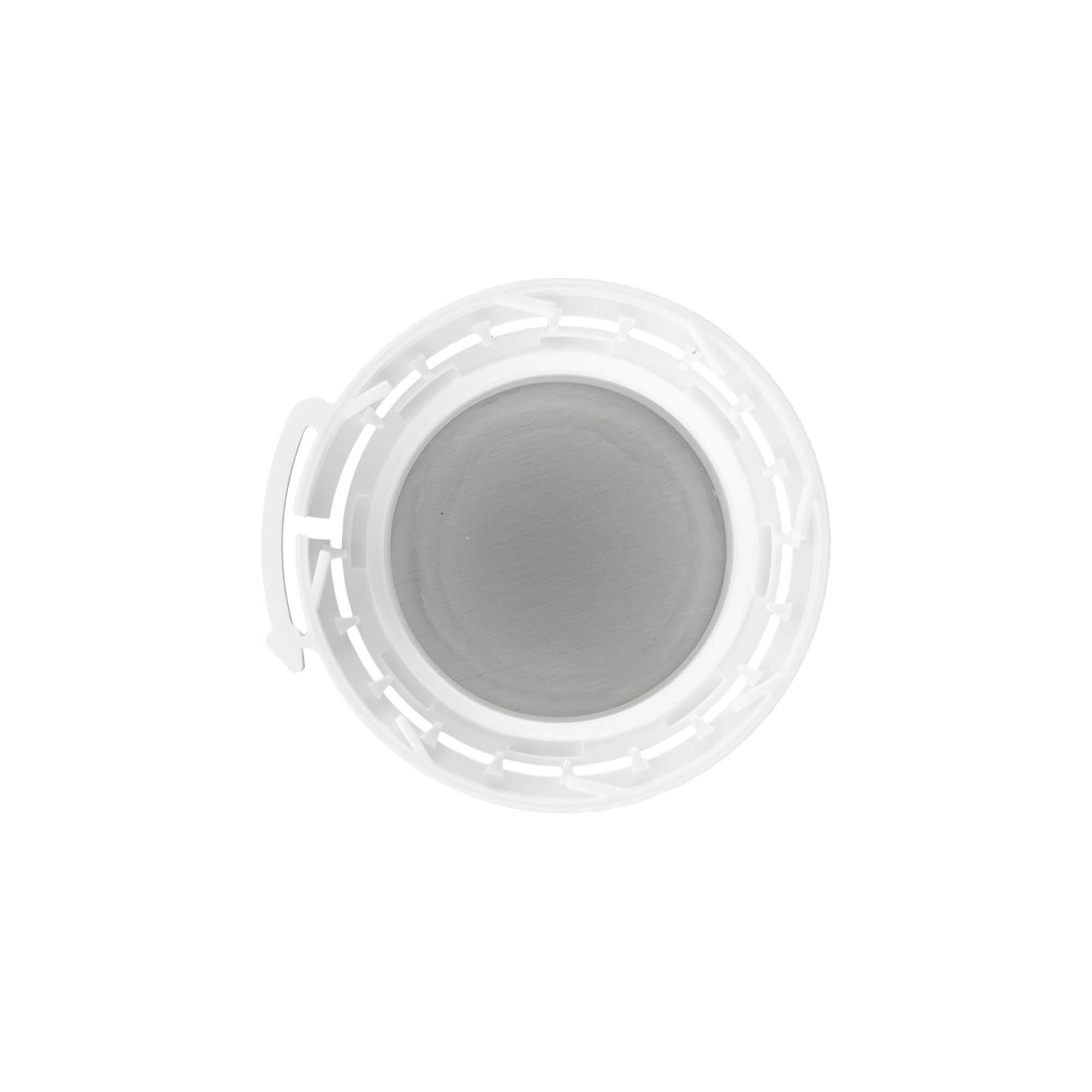 Tapón roscado para botella de aluminio, plástico PP, blanco, para boca: DIN 32