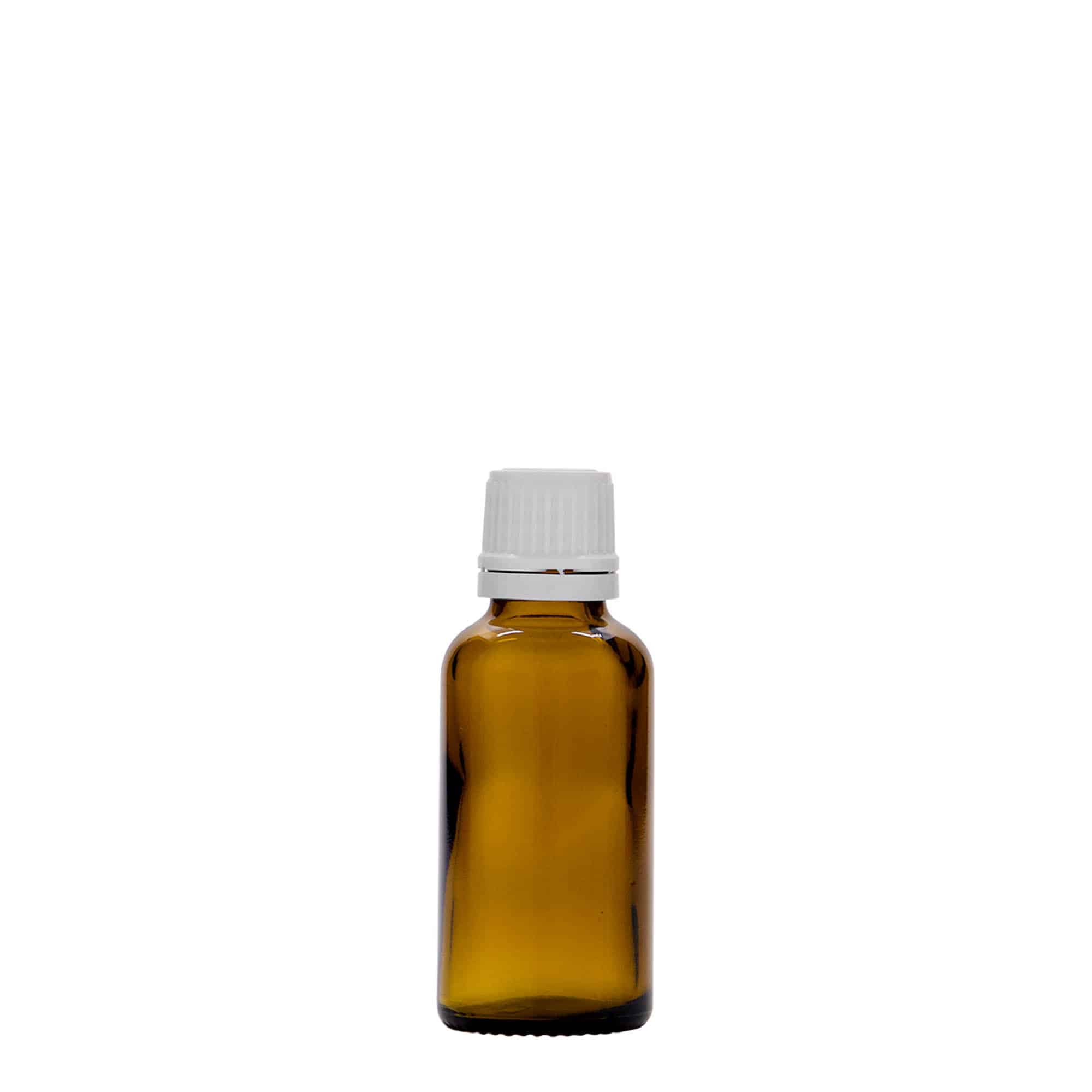 Frasco de medicamentos de 30 ml, vidrio, marrón, boca: DIN 18