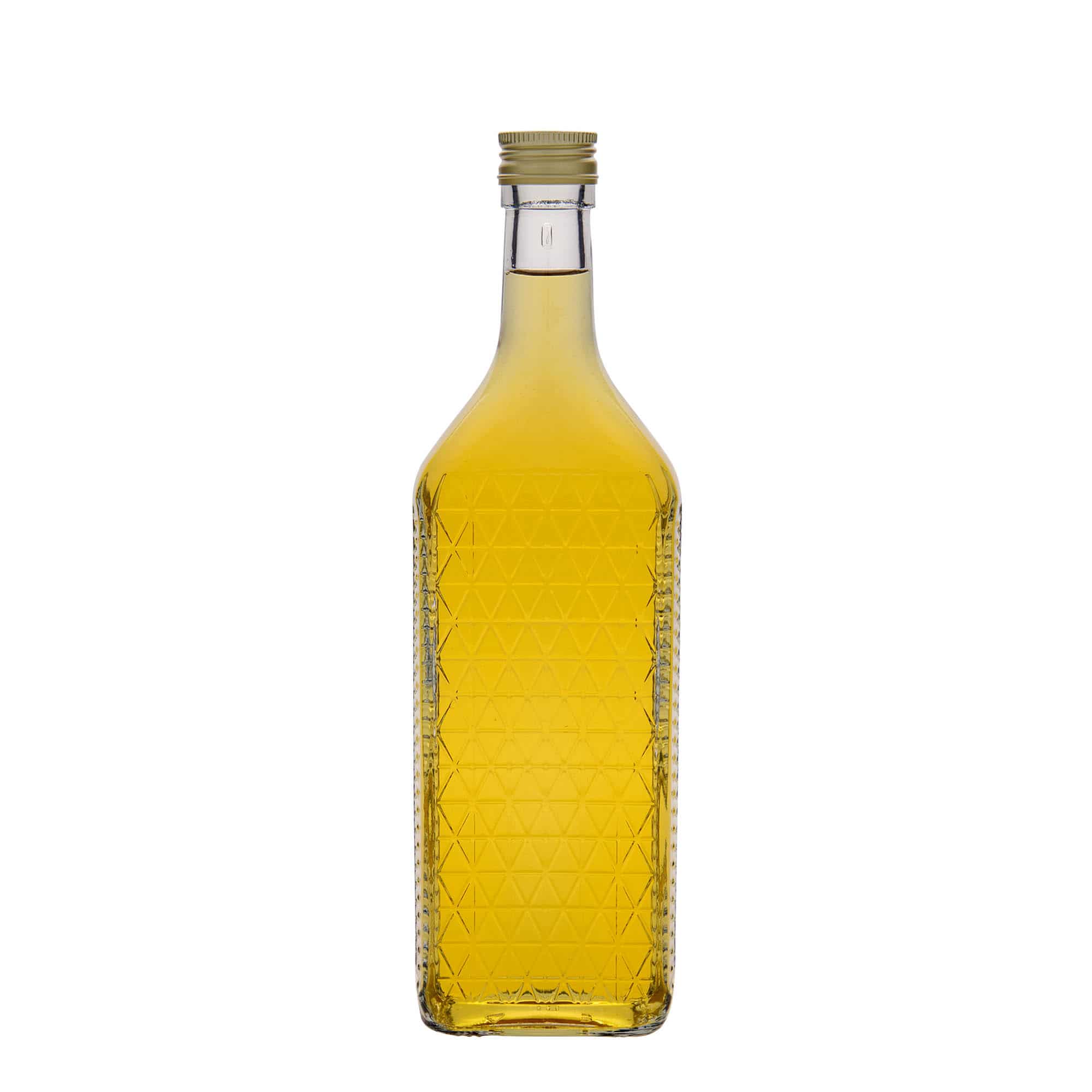 Botella de vidrio 'Caruso' de 700 ml, rectangular, boca: PP 31,5