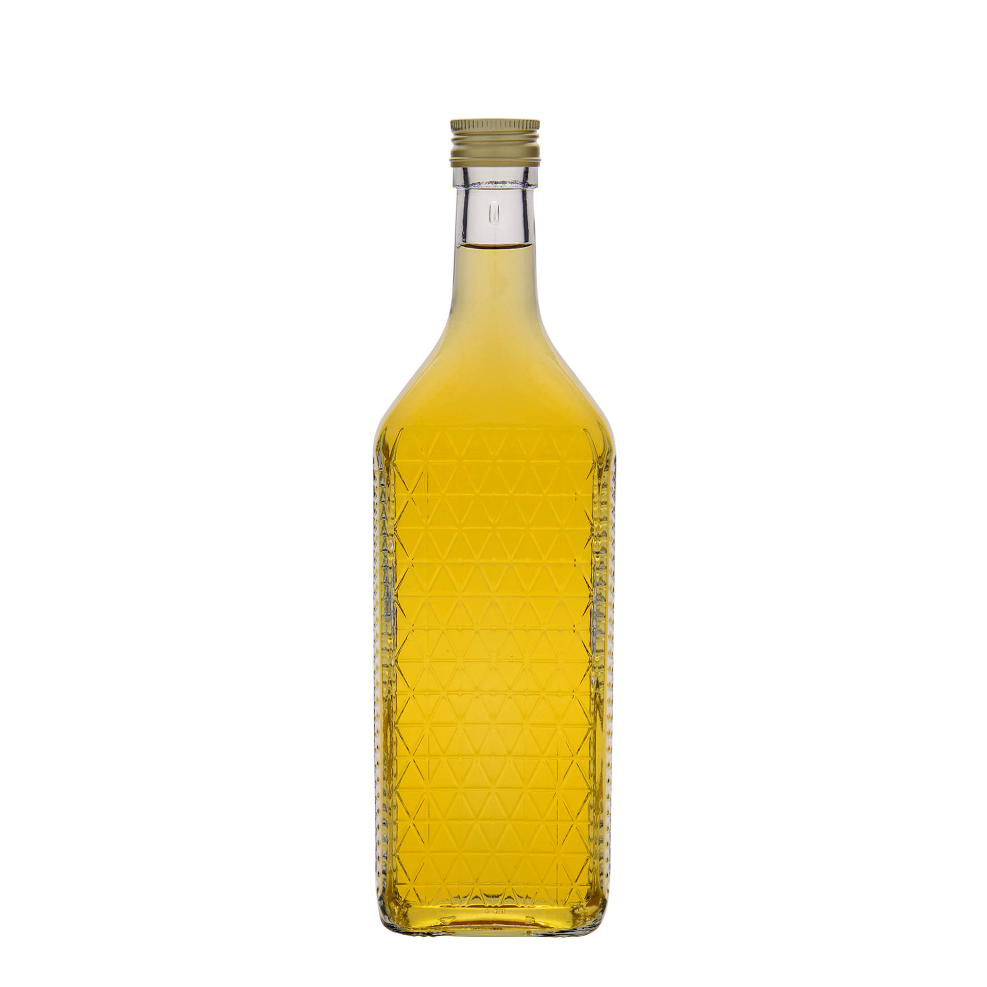 Botella de vidrio de 700 ml 'Caruso', rectangular, boca: PP 31,5 Botella de vidrio de 700 ml 'Caruso', rectangular, boca: PP 31,5