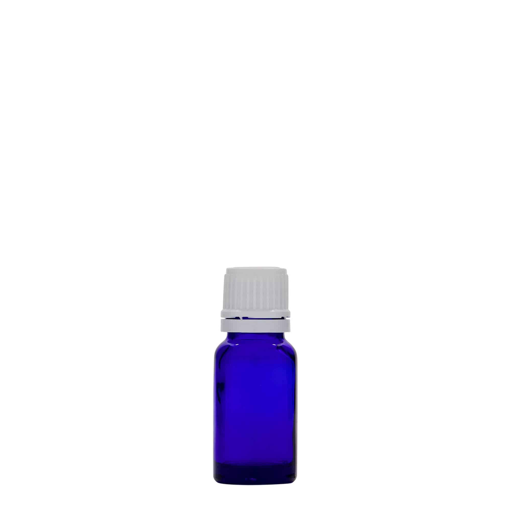 Frasco de medicamentos de 10 ml, vidrio, azul real, boca: DIN 18