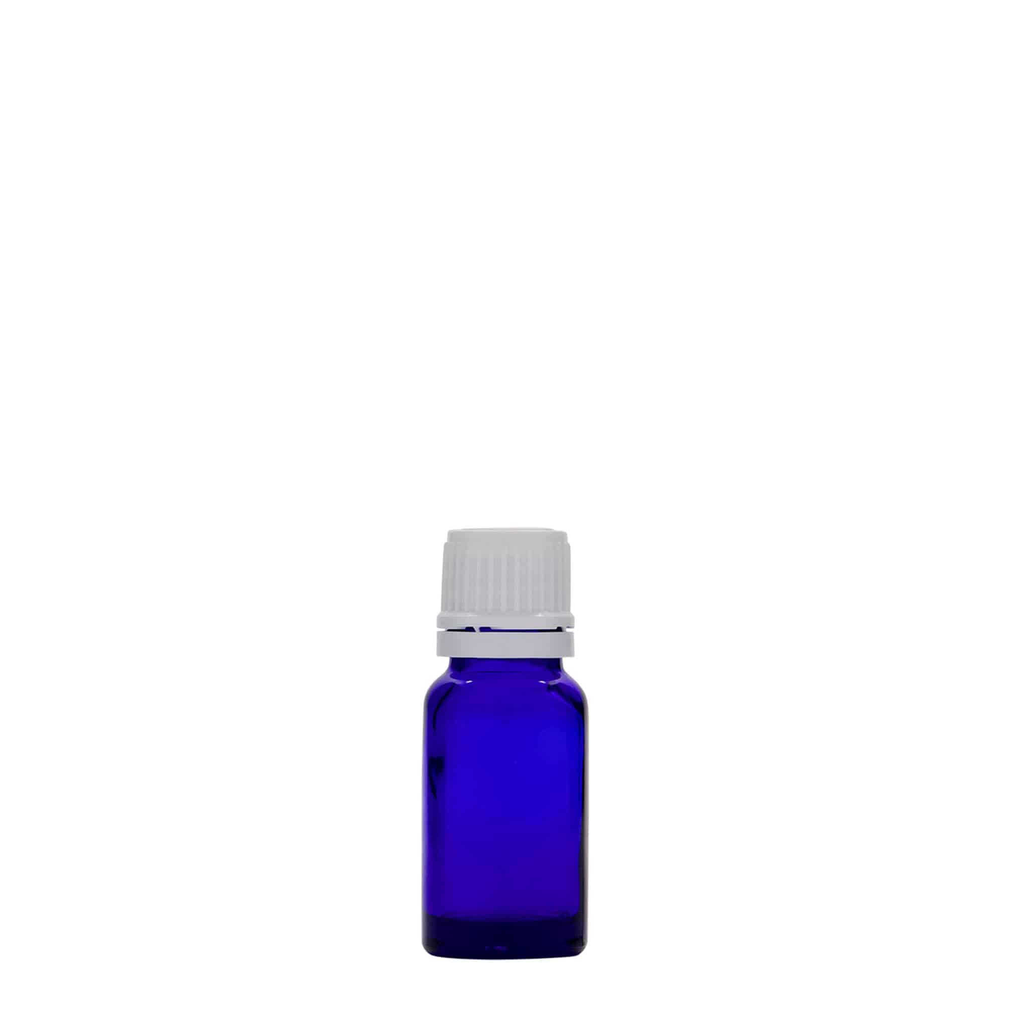 10 ml frasco medicinal, vidrio, azul real, boca: DIN 18