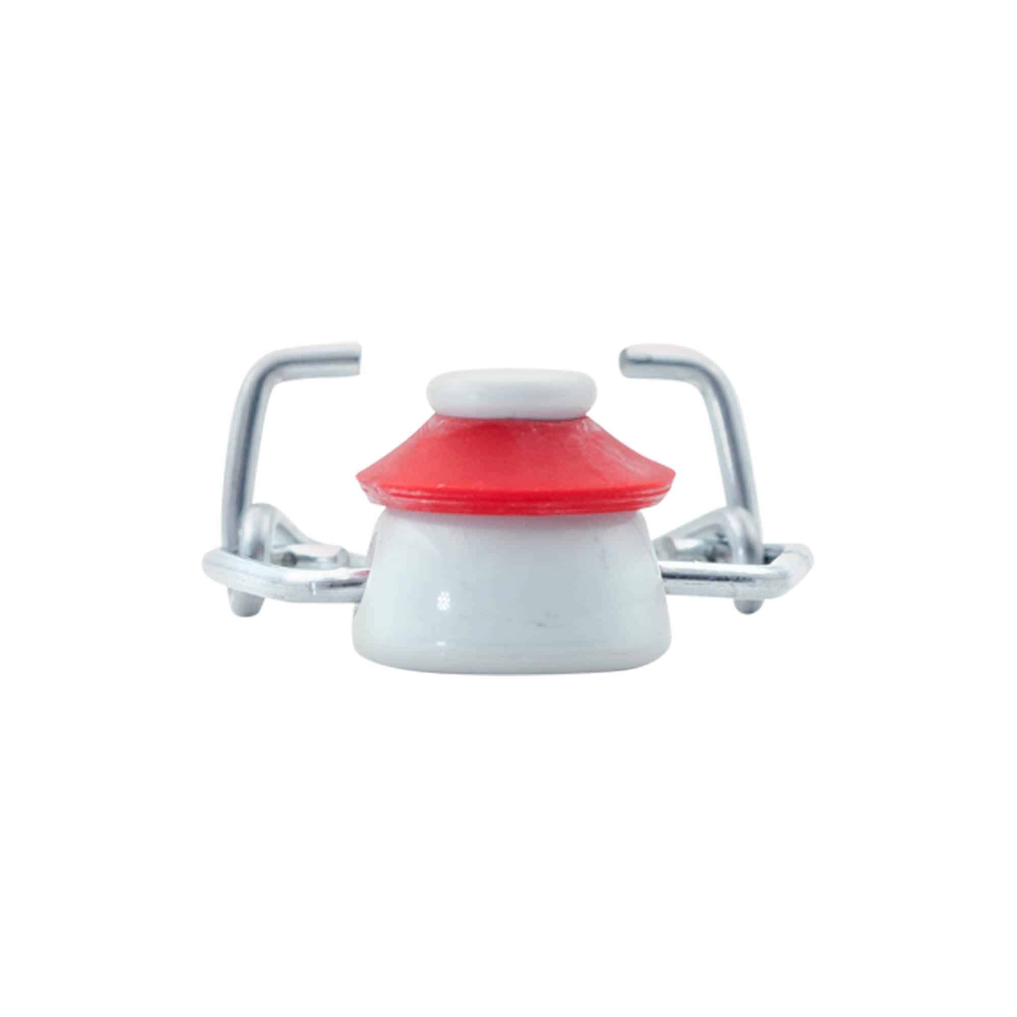 Tapón mecánico estándar, plástico, rojo-blanco