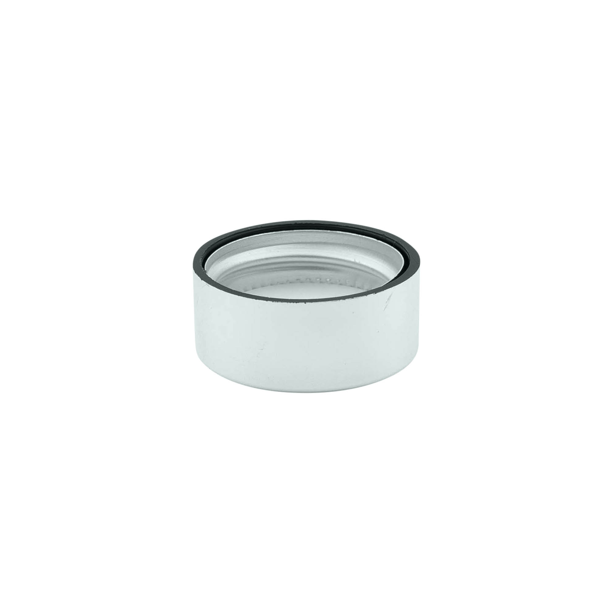 Tapa de rosca, plástico ABS, plateado, para boca: GPI 28/400