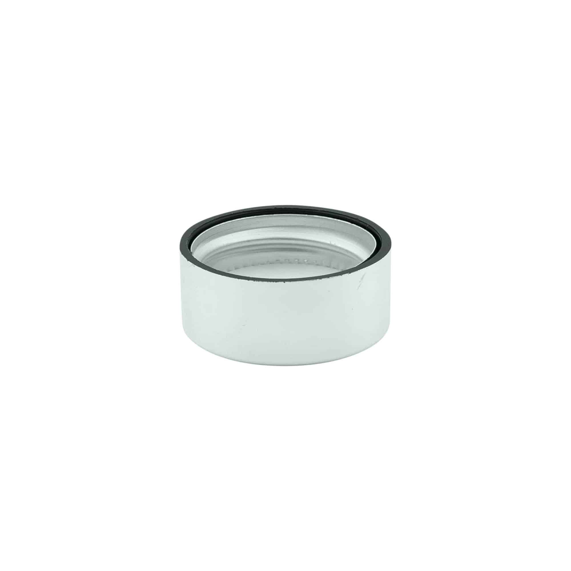 Tapa de rosca, plástico ABS, plateado, para boca: GPI 28/400