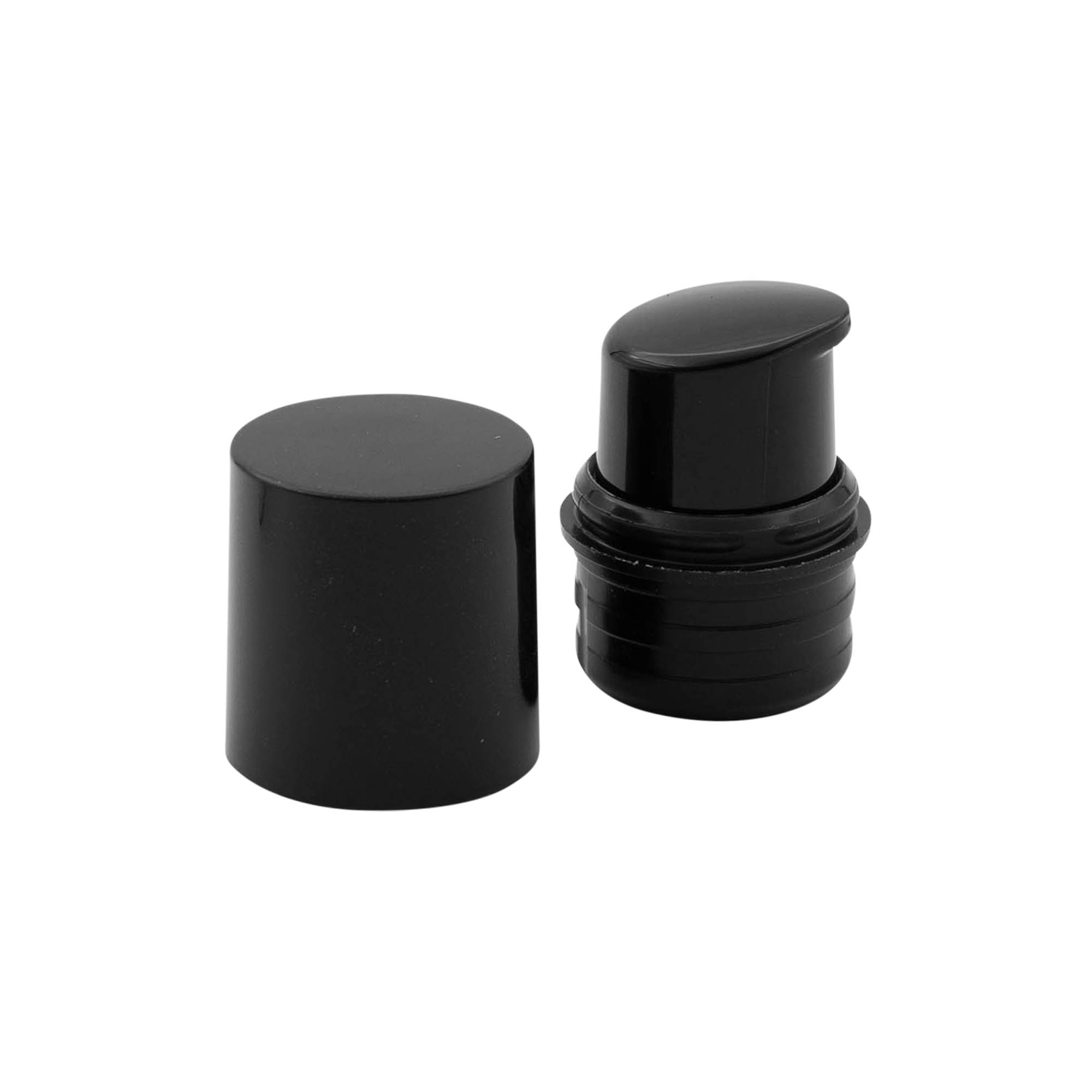 Cabezal de bomba dispensadora airless «Nano», plástico PP, negro
