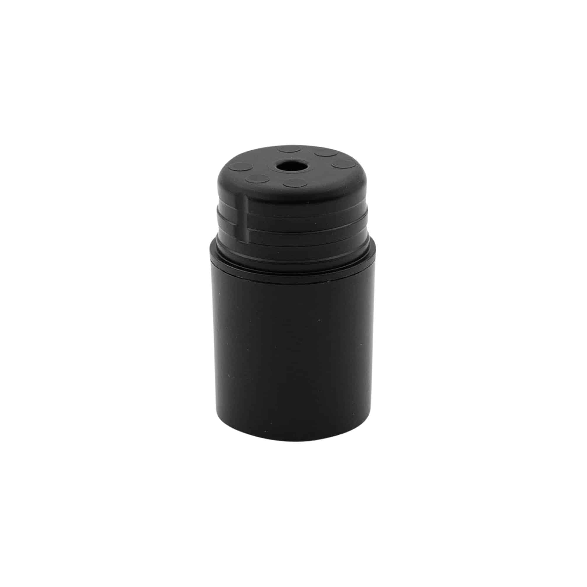 Dispensador Airless con cabezal de bombeo 'Nano', plástico de PP, negro