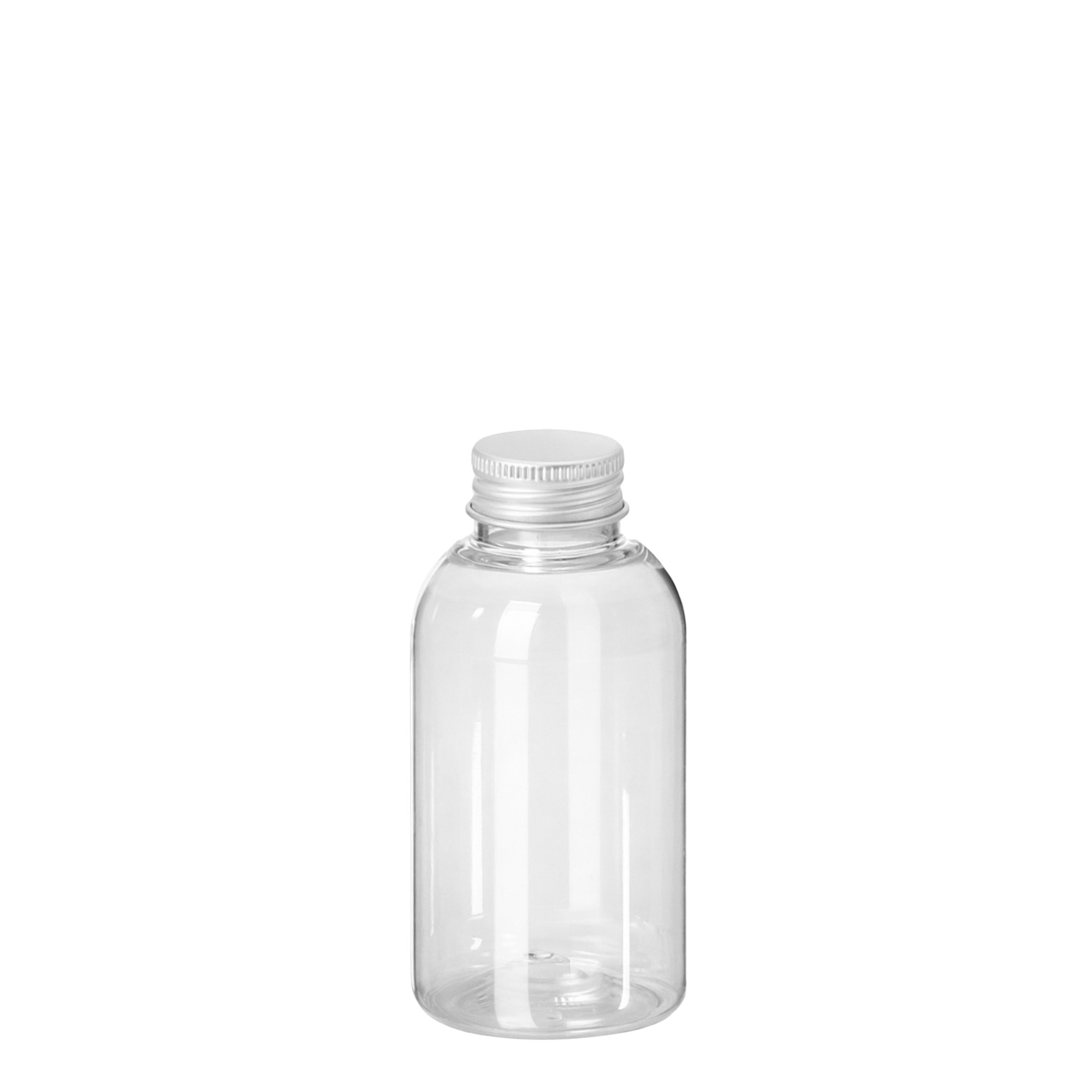Botella PET de 100 ml «Boston», plástico, boca: 24/410
