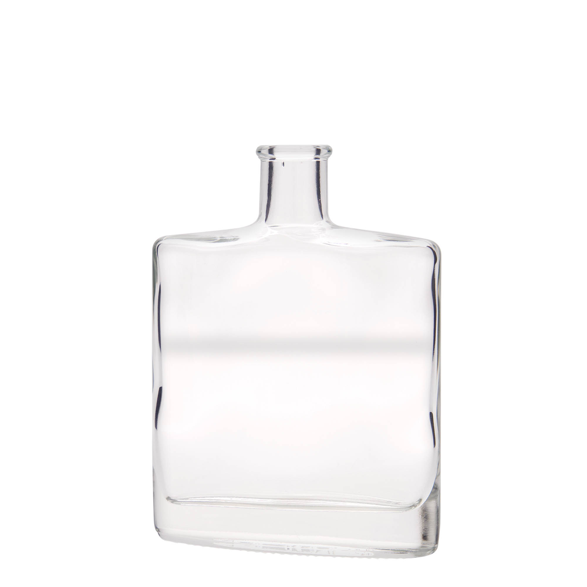 Botella de vidrio de 350 ml 'Zorbas', ovalada, boca: corcho