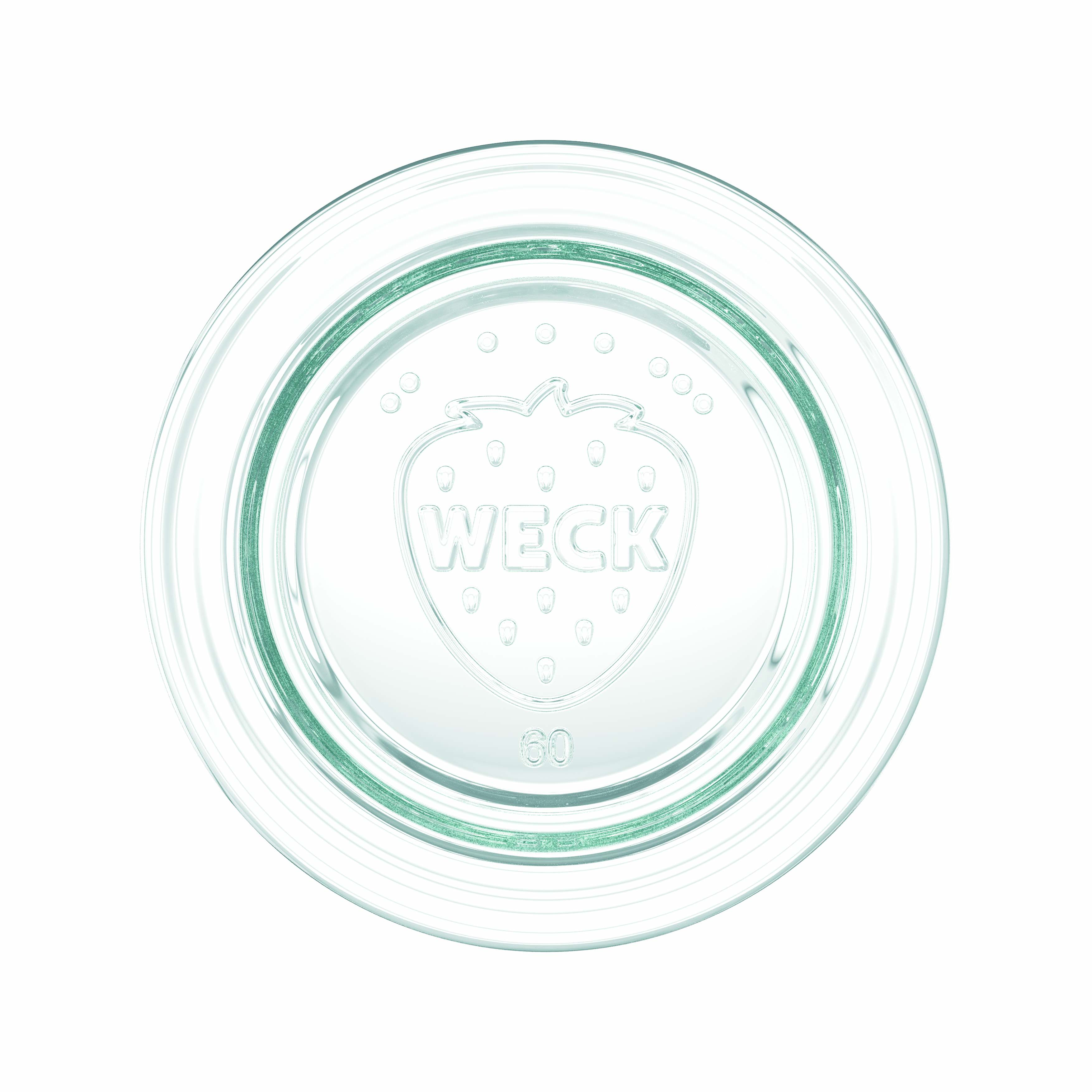 6x 1000 ml botella de zumo WECK con tapa de vidrio RR 60