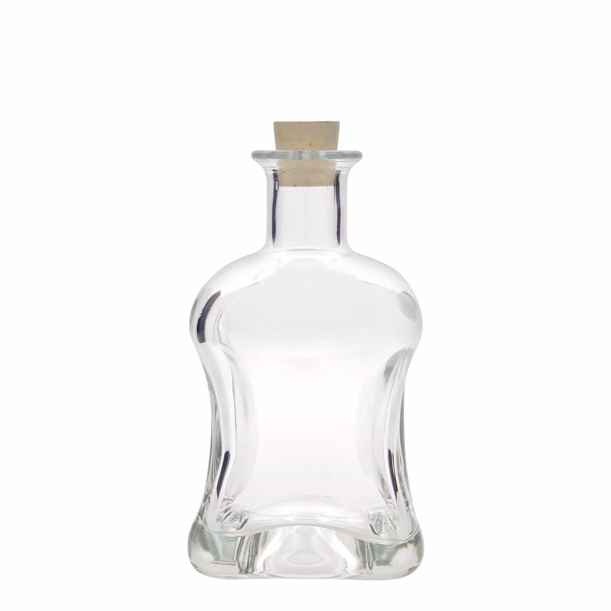 Botella de vidrio 'Dublin' de 500 ml, cuadrada, boca: corcho