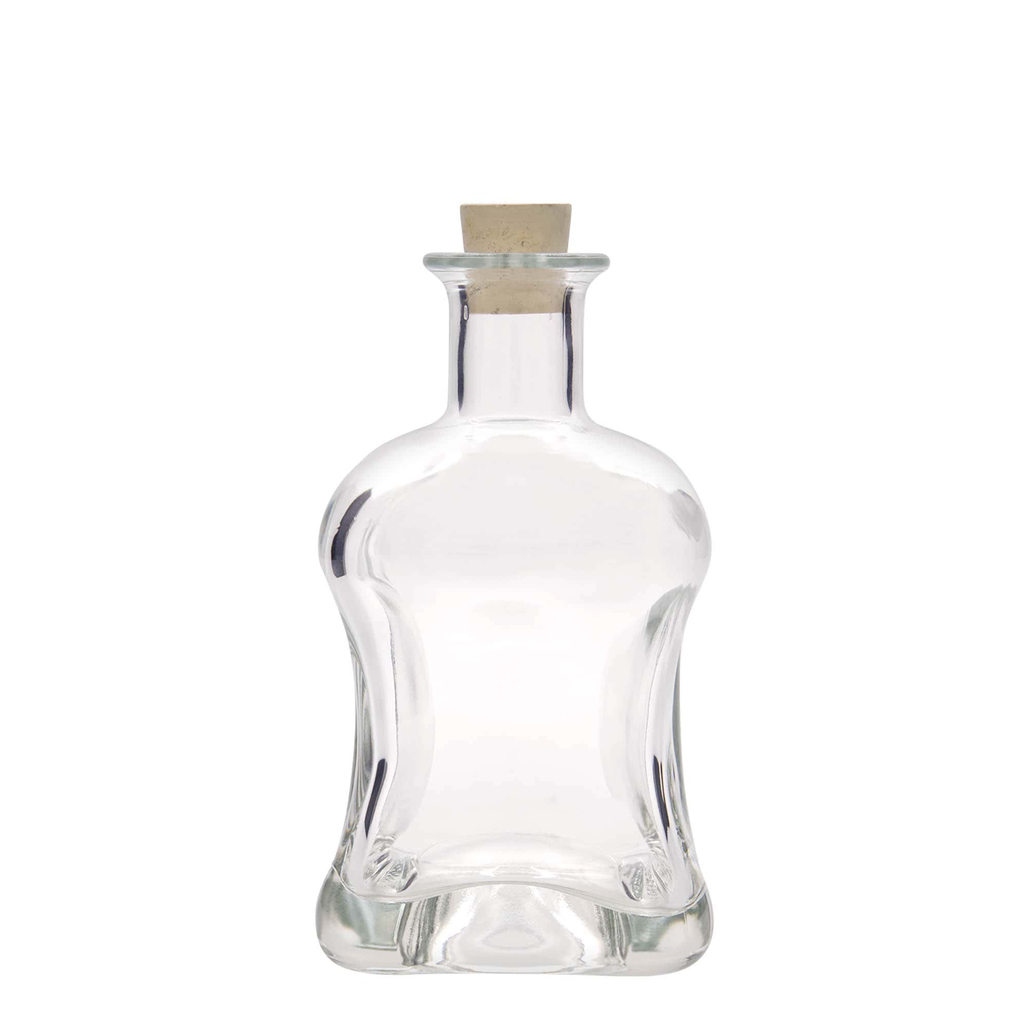 Botella de vidrio de 500 ml 'Dublin', cuadrada, boca: corcho