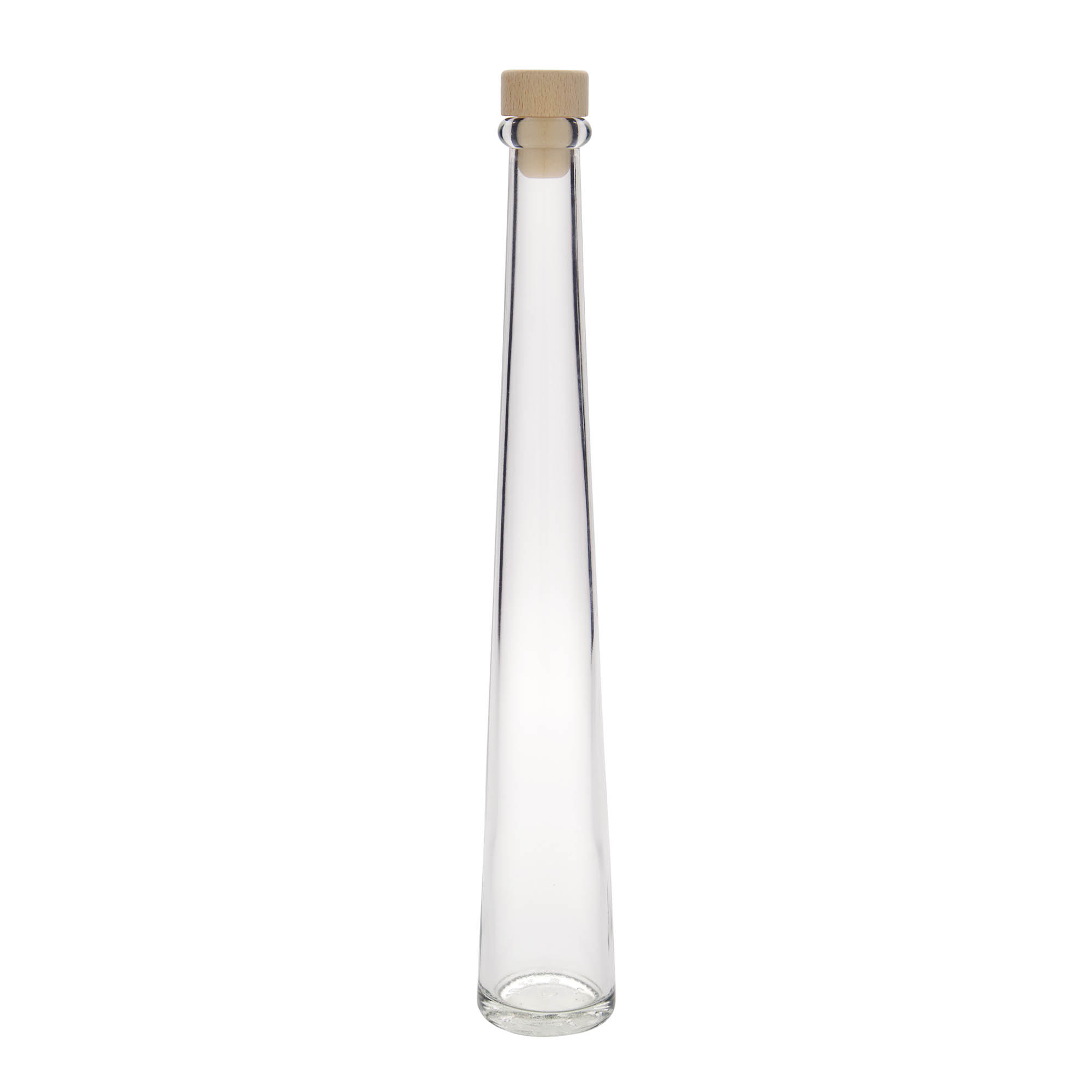 Botella de vidrio de 200 ml 'Dama Rondo', boca: corcho