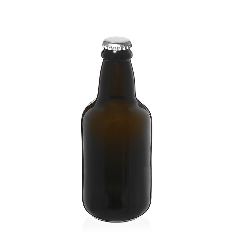 Botella de cerveza de 330 ml 'Era', vidrio, verde antiguo, boca: chapa crown