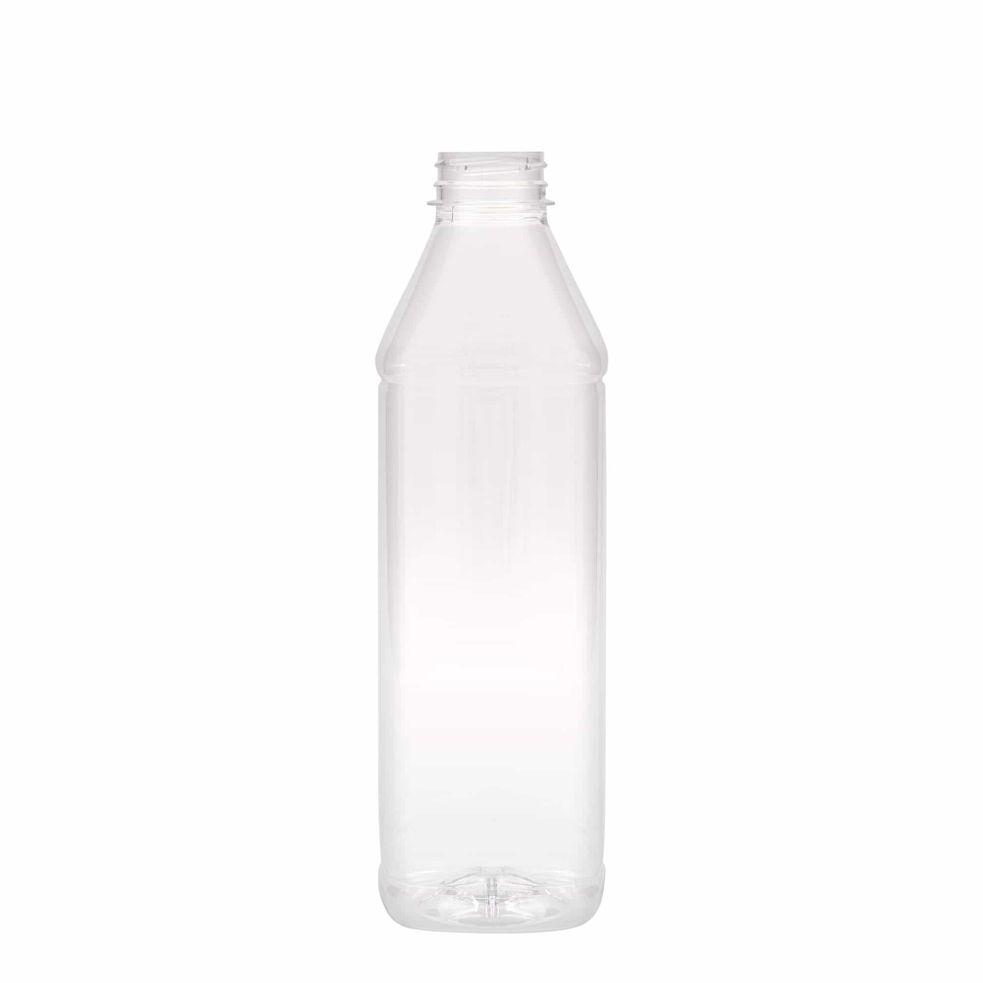 Botella de PET 'Milk and Juice Carré' de 1000 ml, cuadrada, plástico, boca: 38 mm Botella de PET 'Milk and Juice Carré' de 1000 ml, cuadrada, plástico, boca: 38 mm