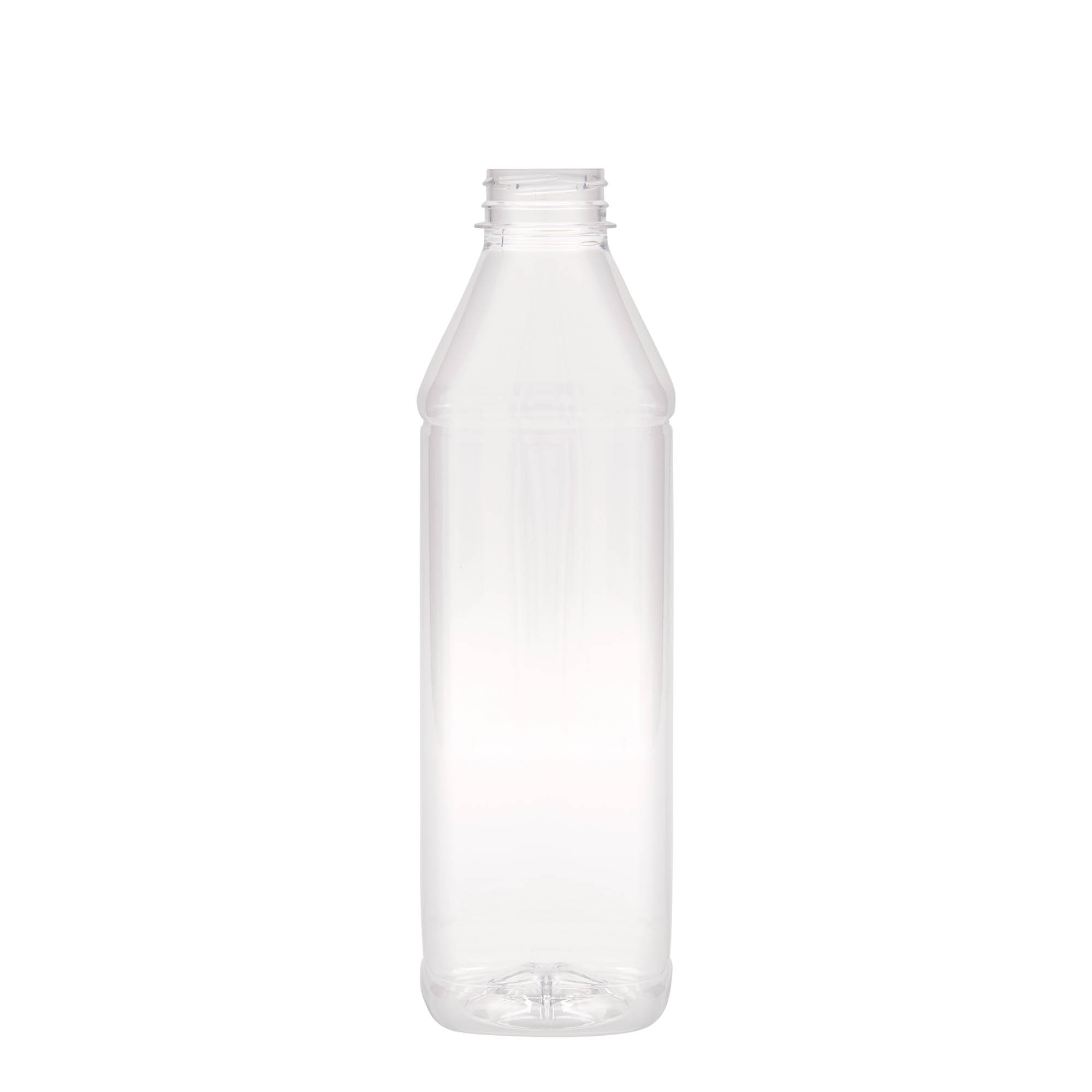 Botella PET de 1.000 ml 'Milk and Juice Carré', cuadrada, plástico, boca: 38 mm Botella PET de 1.000 ml 'Milk and Juice Carré', cuadrada, plástico, boca: 38 mm