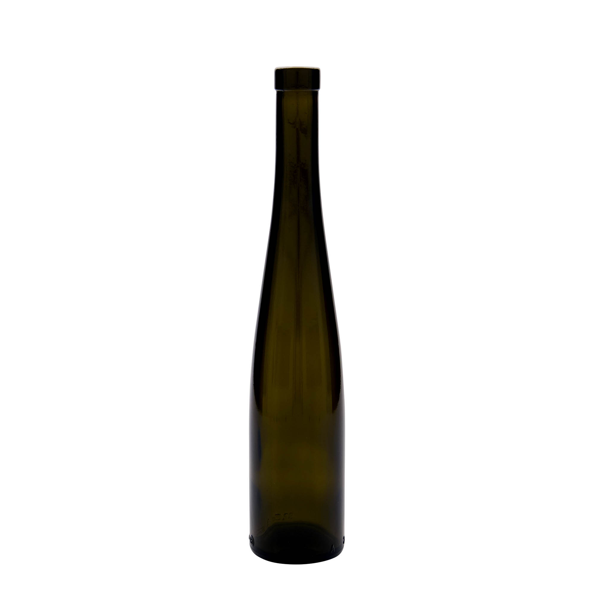 Botella de cristal de 375 ml 'Weinschlegel', verde antiguo, boca: corcho