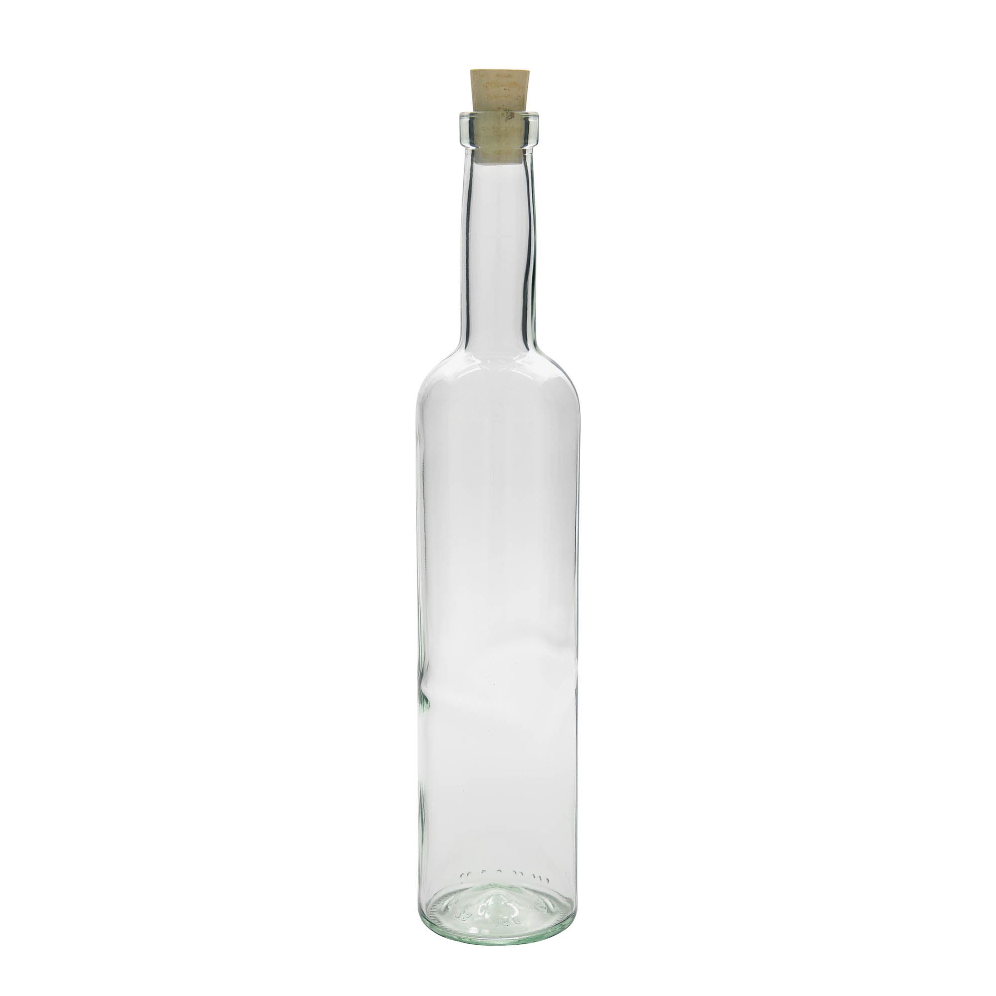 Botella de vidrio de 500 ml 'Burdeos', boca: corcho