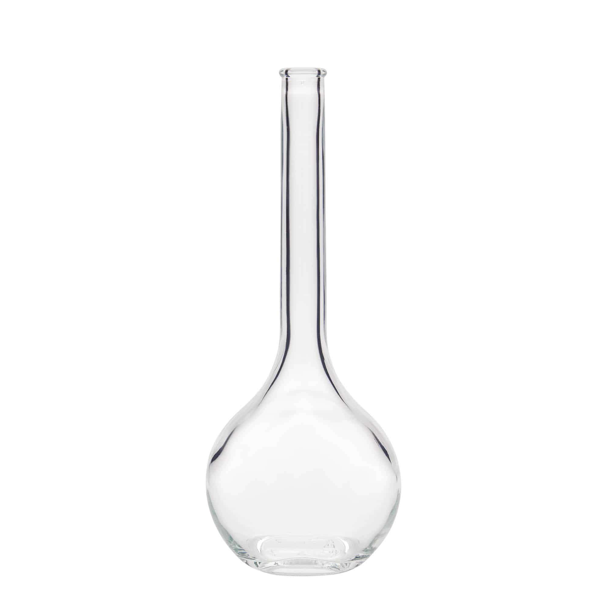 Botella de vidrio de 500 ml 'Contessa', ovalada, boca: corcho