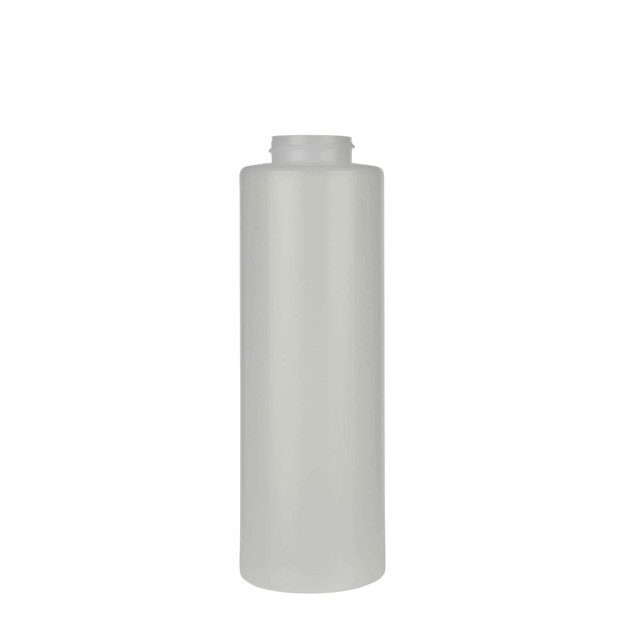 Botella para salsa de 500 ml, plástico LDPE, natural, boca: 38/400