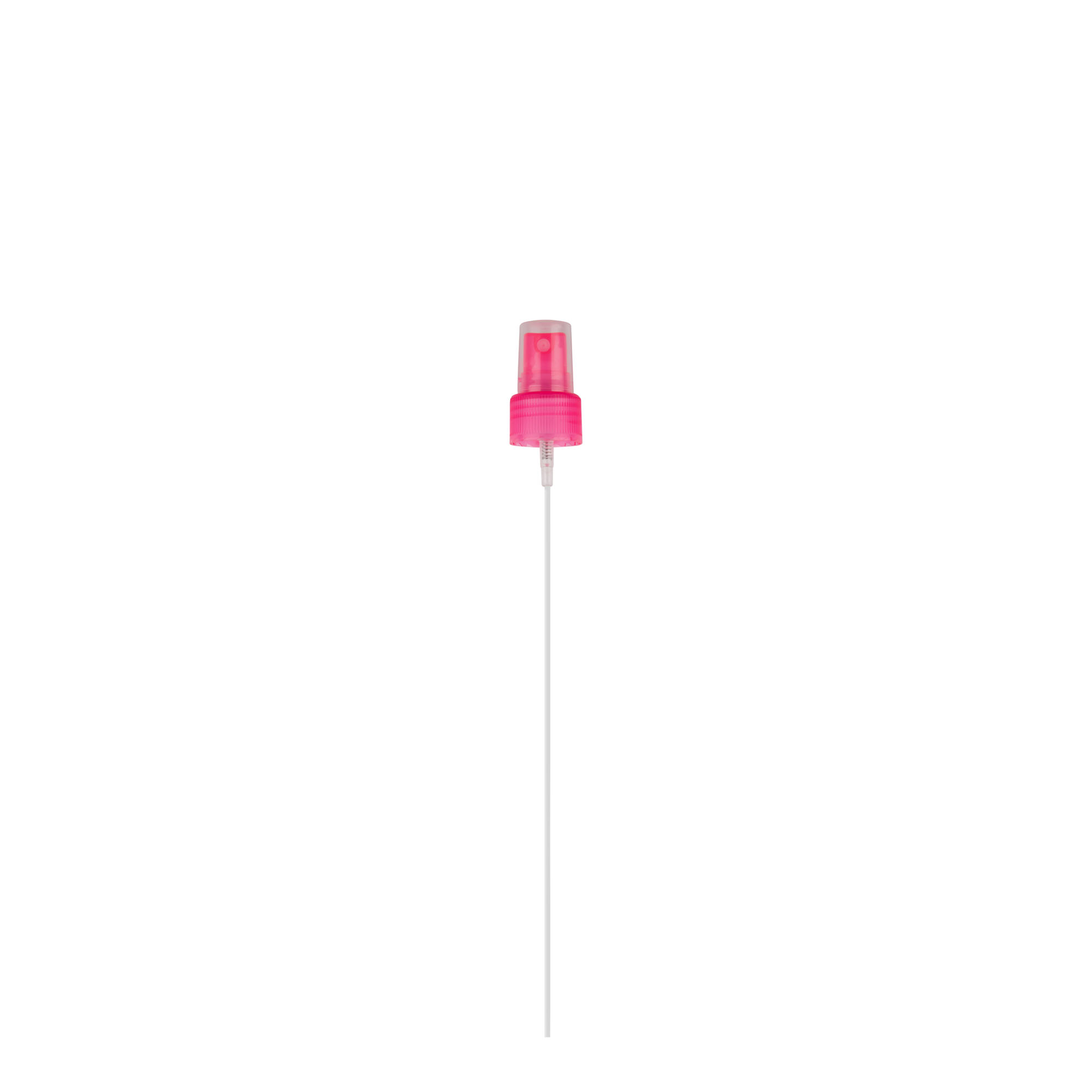 Tapa roscada con pulverizador, plástico PP, rosa, para boca: 24/410 Tapa roscada con pulverizador, plástico PP, rosa, para boca: 24/410