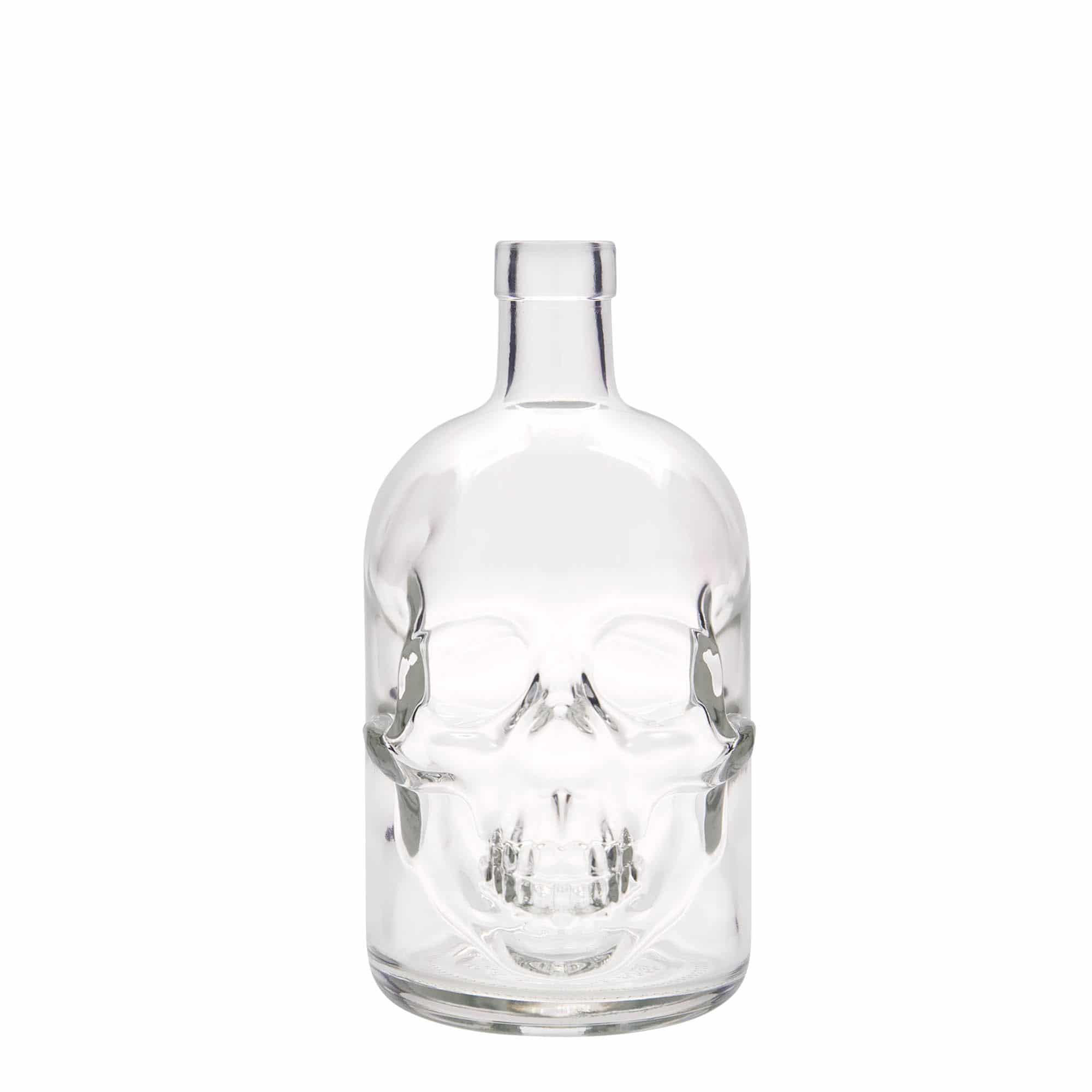 Botella de vidrio 'Calavera' de 700 ml, boca: corcho Botella de vidrio 'Calavera' de 700 ml, boca: corcho