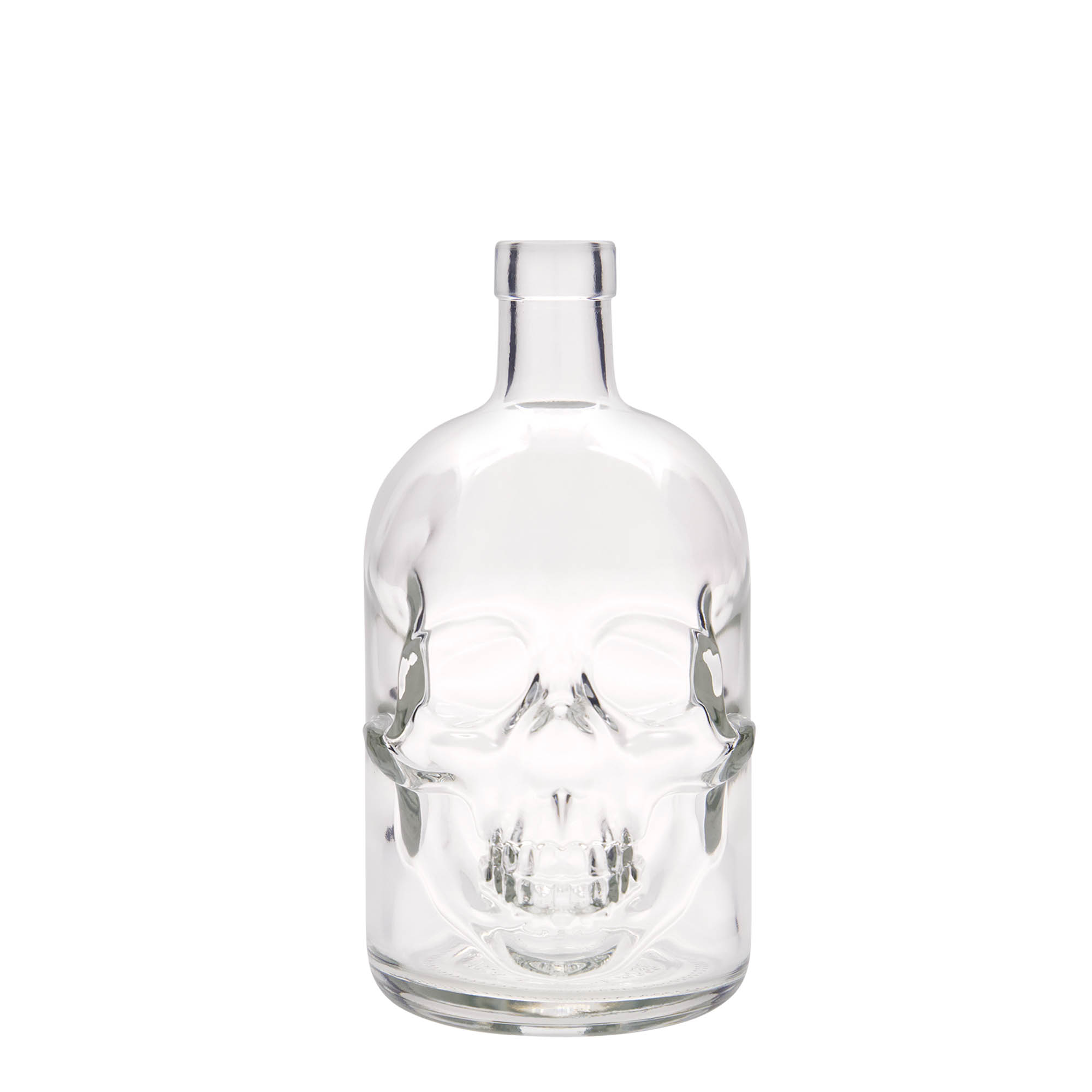 Botella de vidrio de 700 ml 'Calavera', boca: corcho Botella de vidrio de 700 ml 'Calavera', boca: corcho