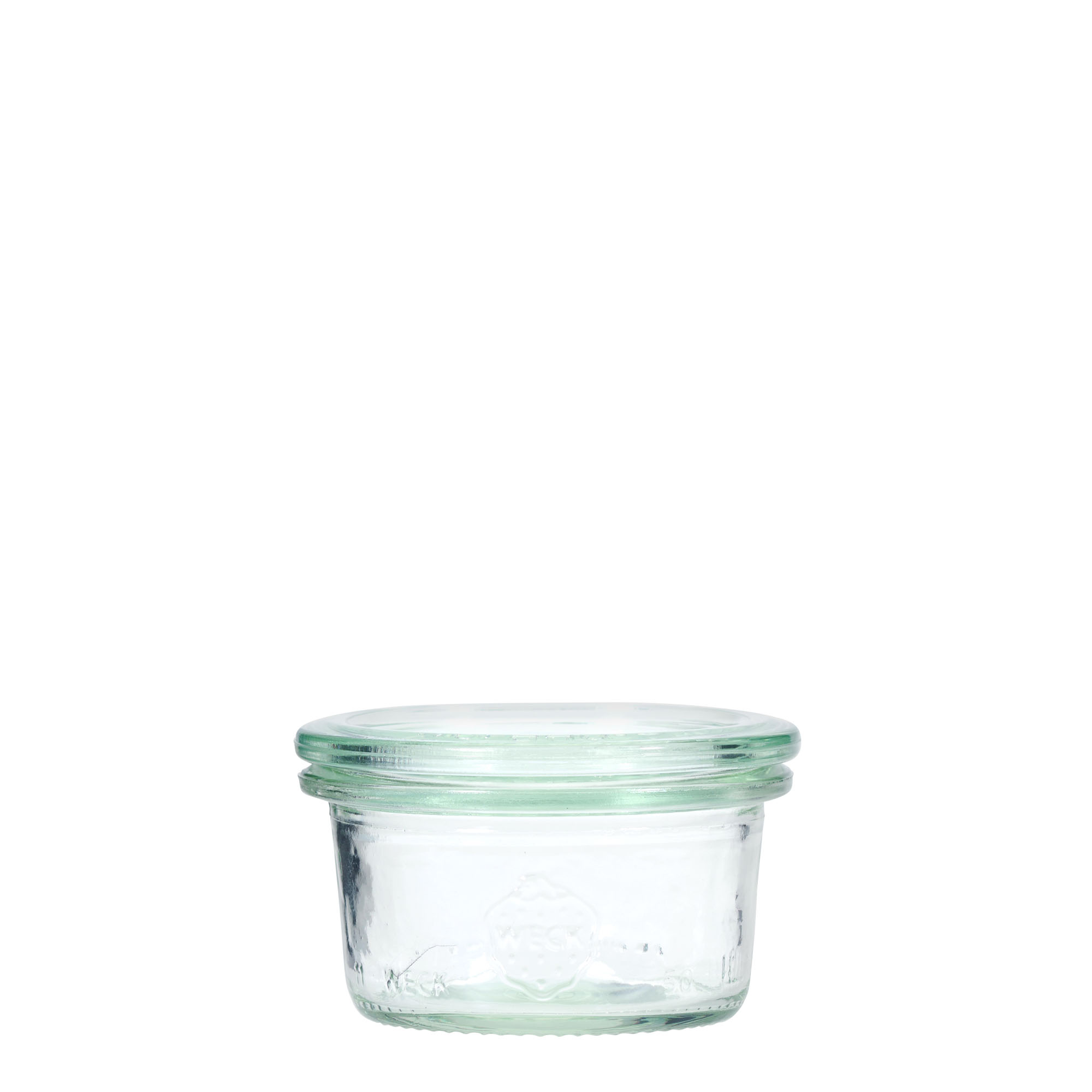 12x 50 ml tarro WECK de boca ancha con tapa de vidrio RR 60