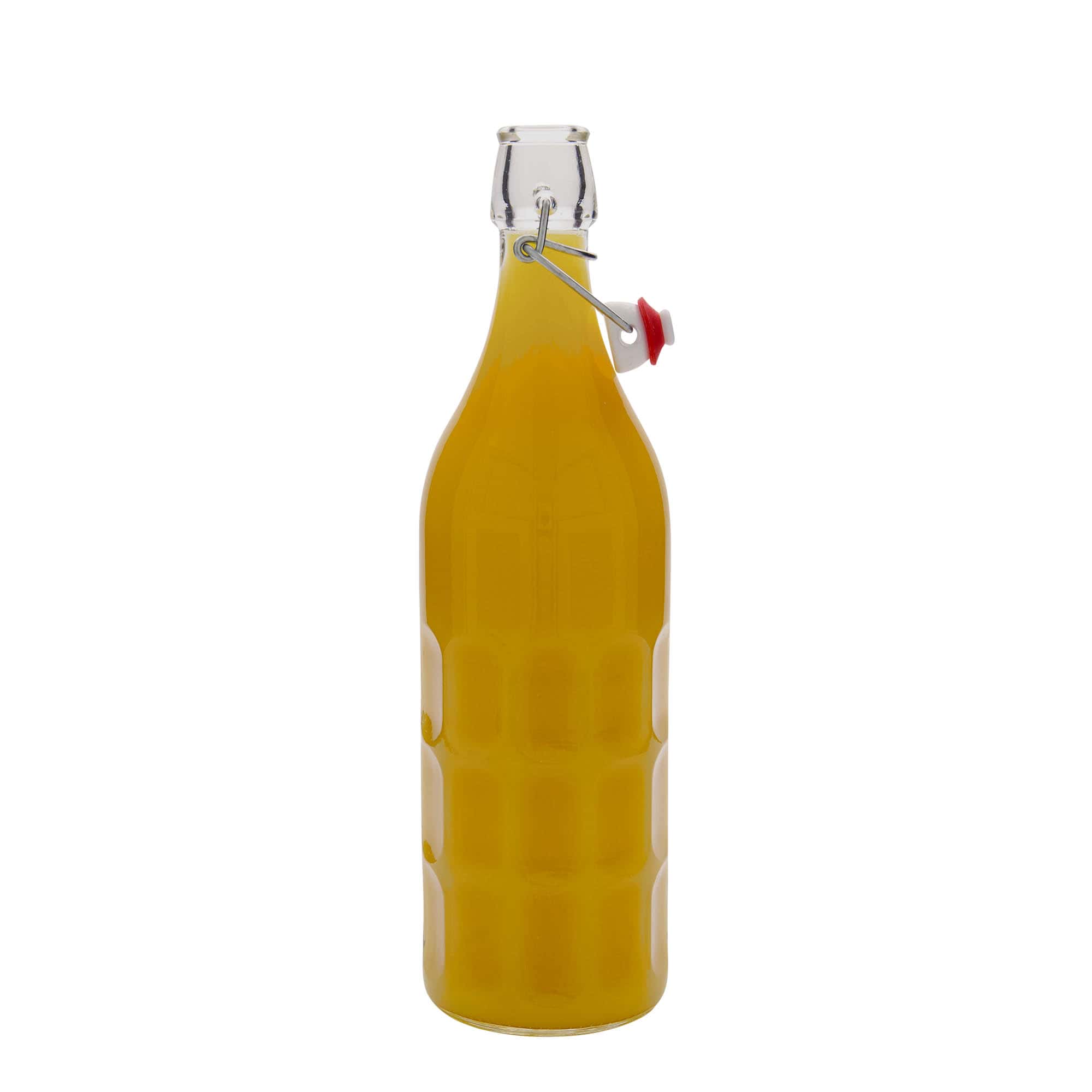 Botella de vidrio Moresca de 1.000 ml, boca: cierre de palanca