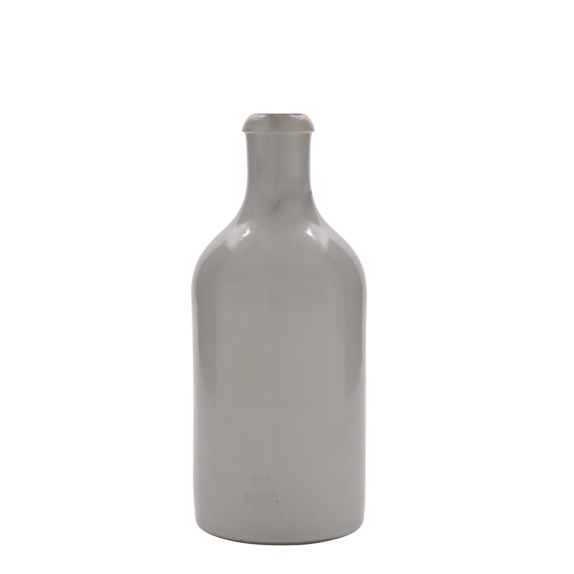 Jarra de barro de 500 ml, gres, blanca, boca: cierre de alambre Jarra de barro de 500 ml, gres, blanca, boca: cierre de alambre