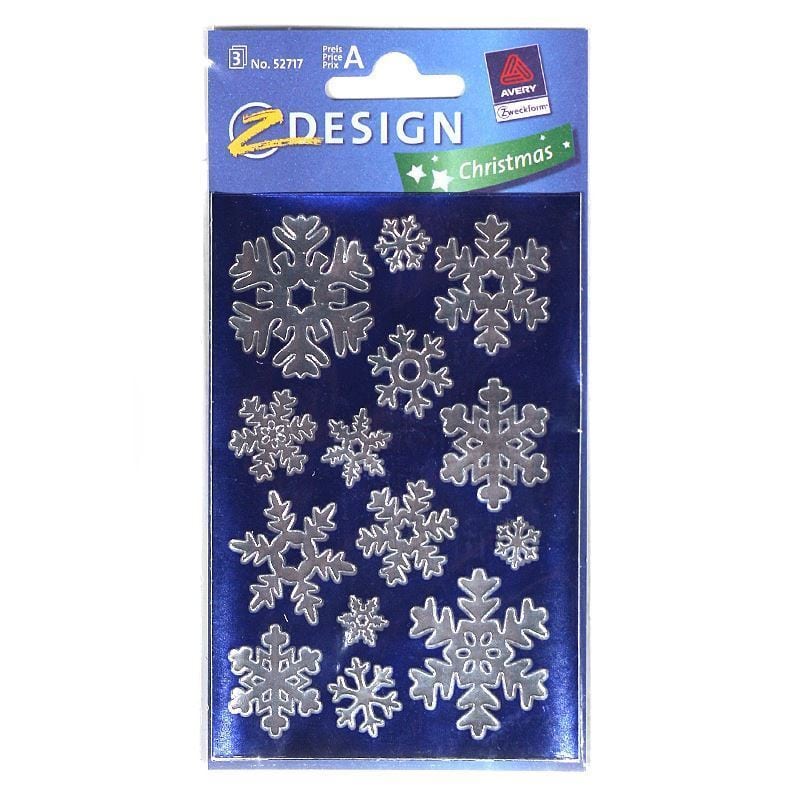 Etiquetas Zweckform «Copos de nieve», papel, plateado