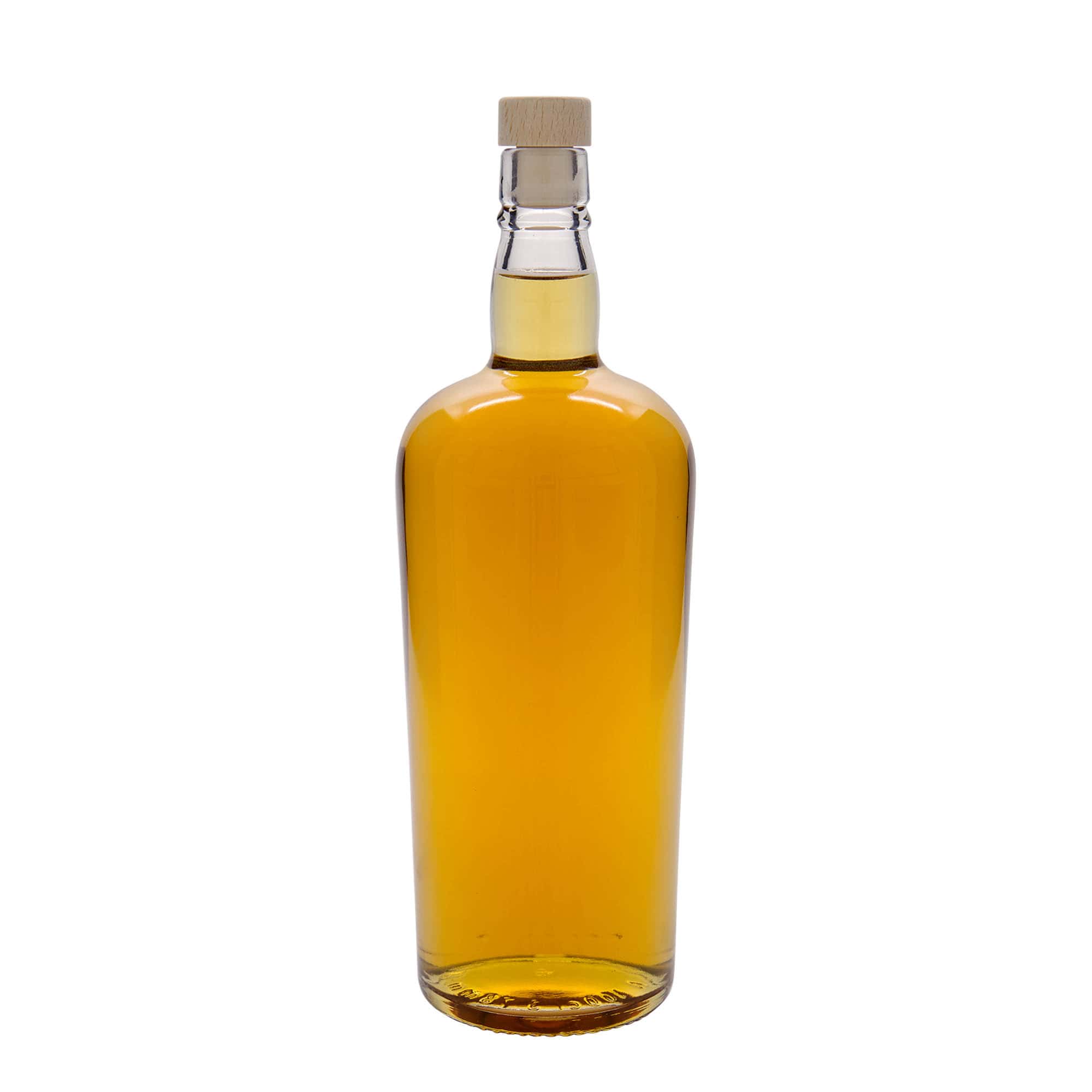 Botella de vidrio de 1000 ml 'Edinburgh', boca: corcho