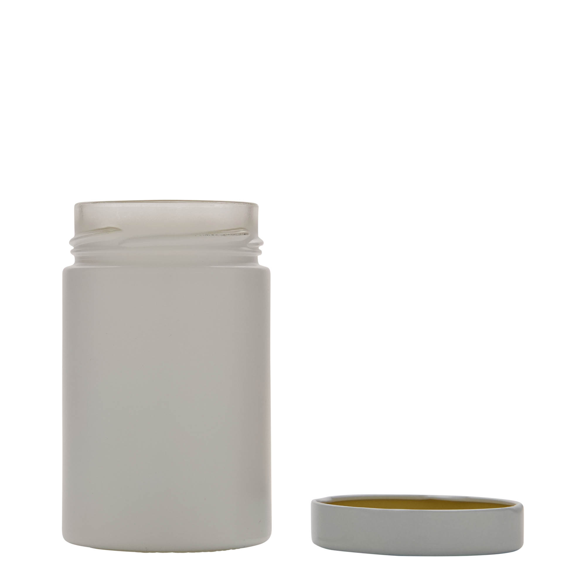 327 ml Vaso redondo «Aurora», blanco, boca: Deep-Twist-off (DTO 66)