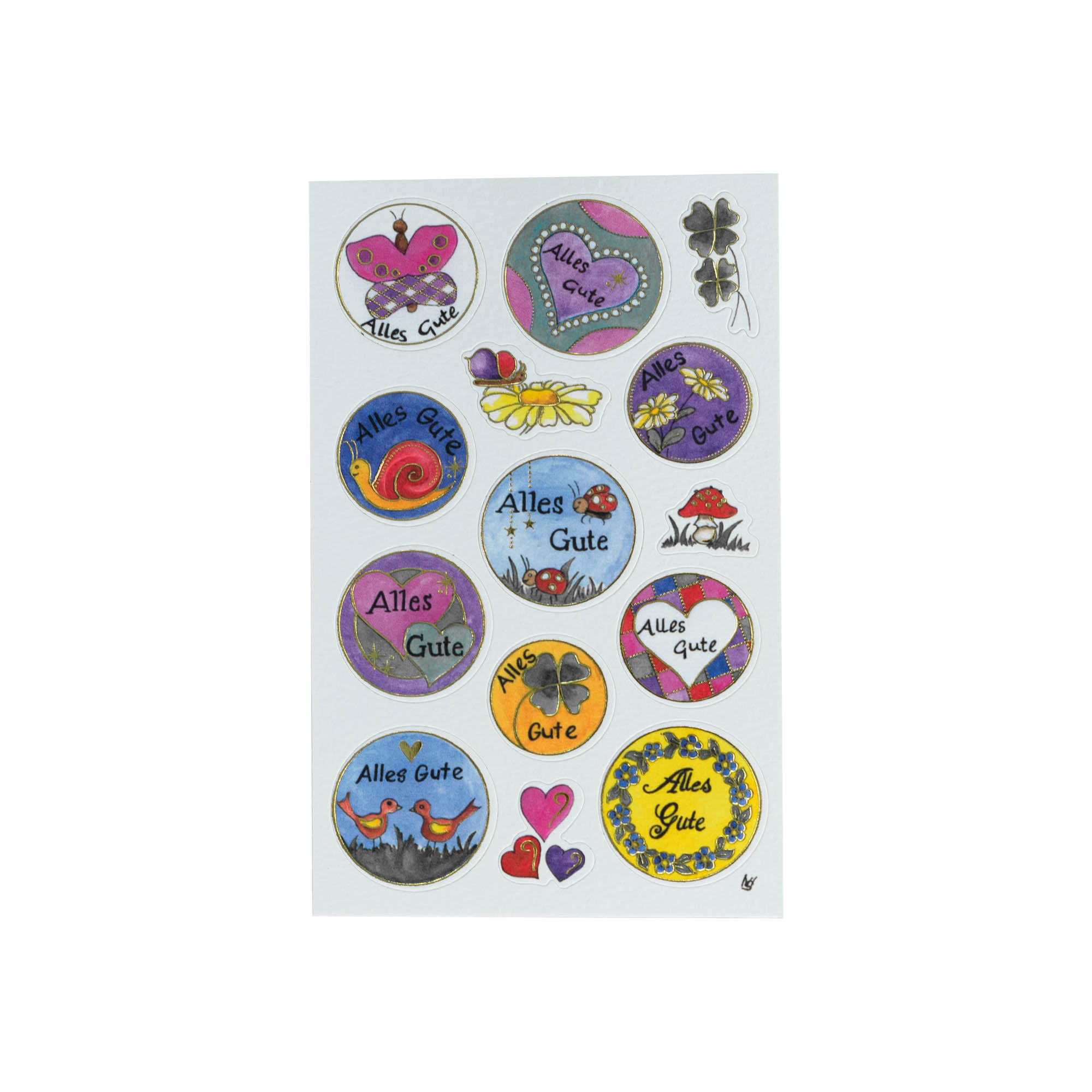 Pegatinas Zweckform 'Mejores deseos', multicolor