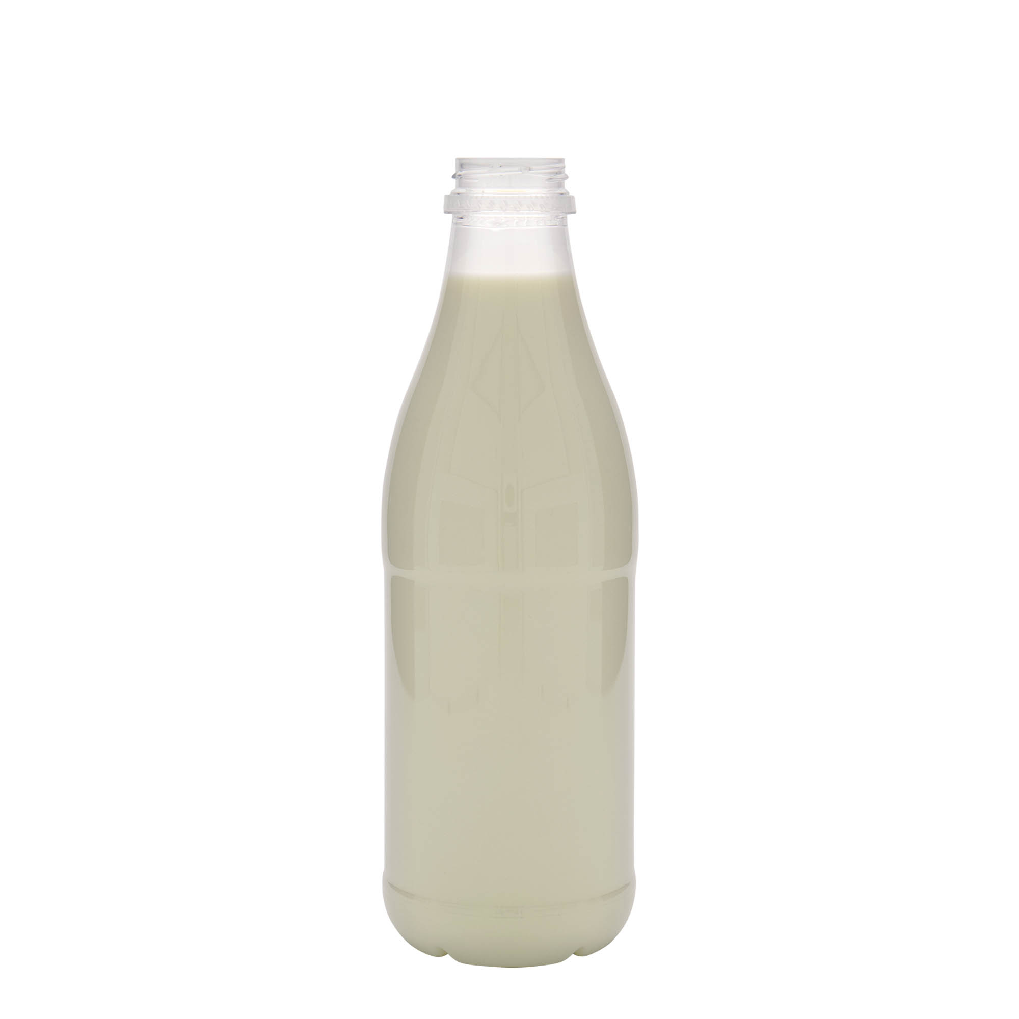 Botella de PET 'Milk and Juice' de 1000 ml, plástico, boca: 38 mm