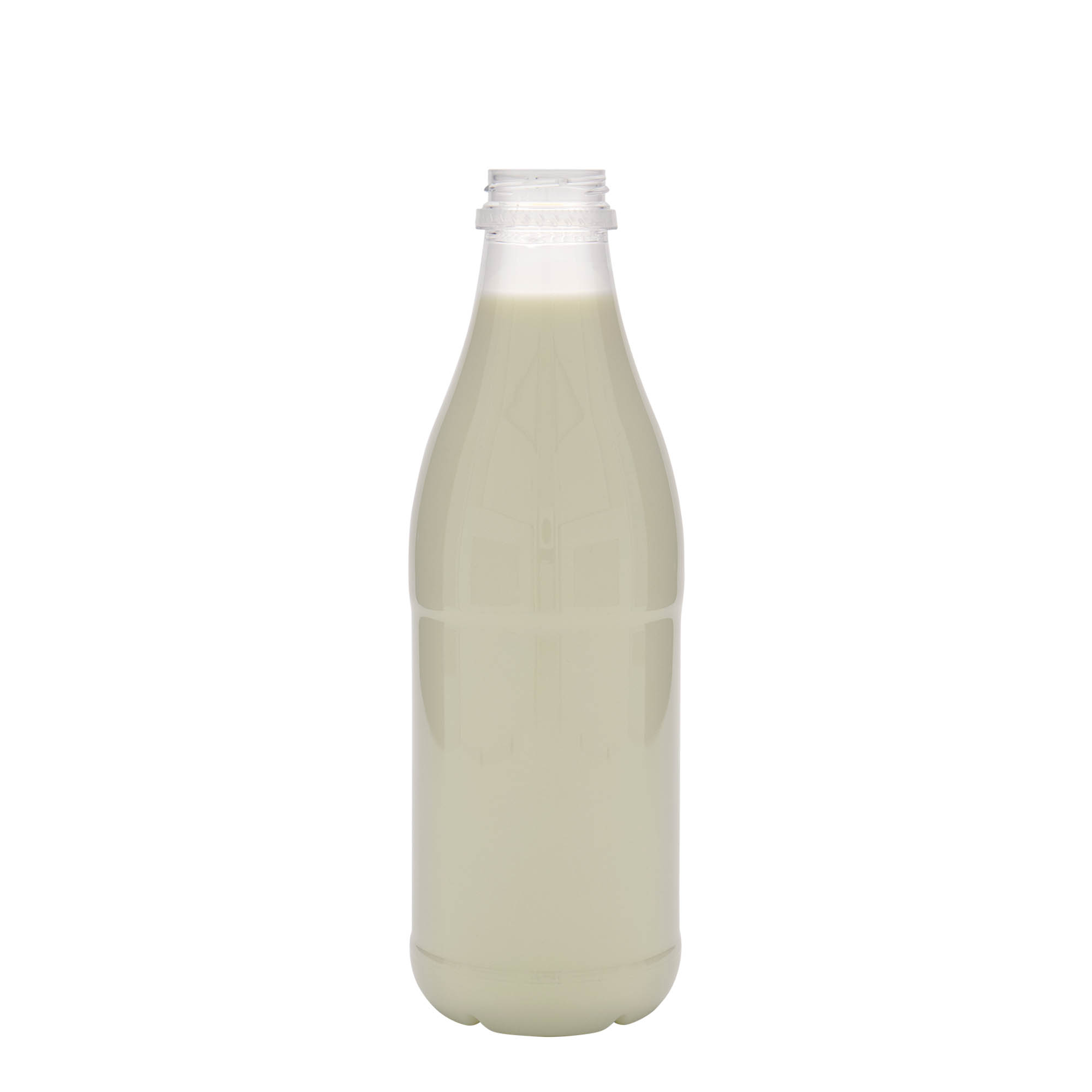 Botella PET de 1.000 ml «Milk and Juice», plástico, boca: 38 mm