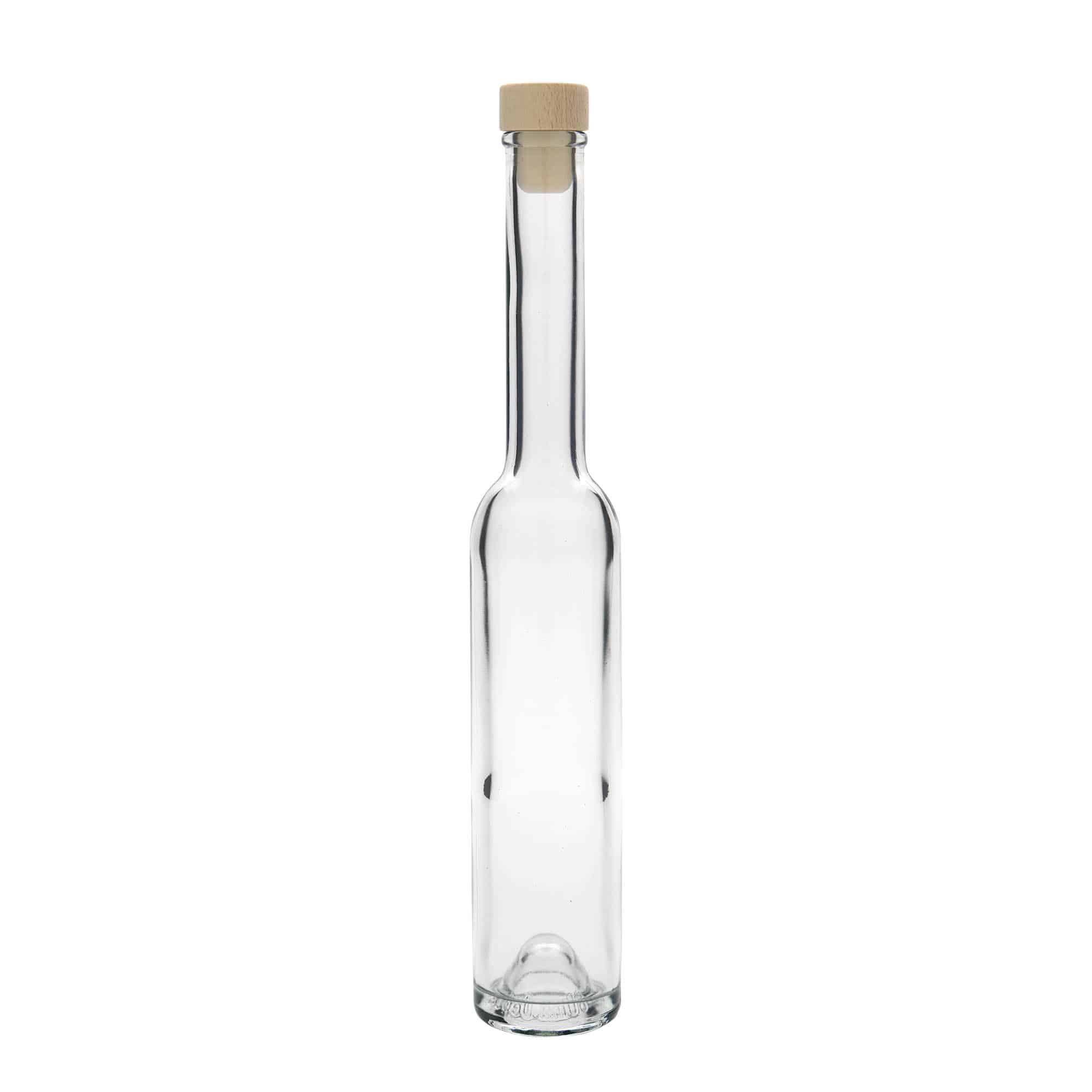Botella de vidrio 'Platina' de 200 ml, boca: corcho