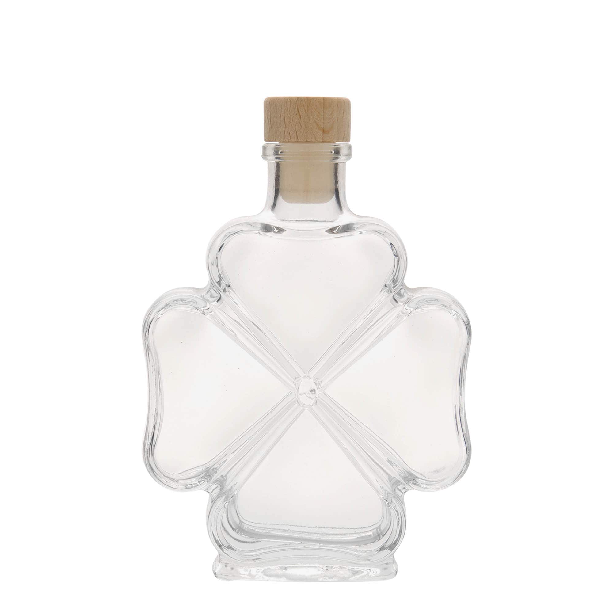 Botella de vidrio de 200 ml «Trébol», boca: corcho