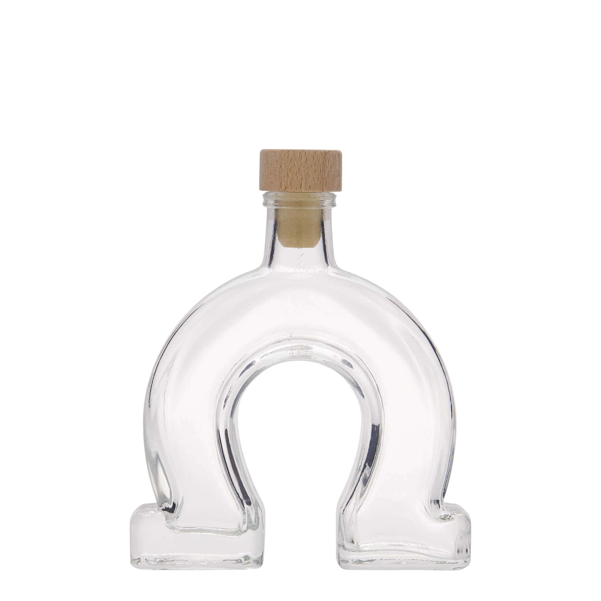 Botella de cristal de 100 ml «Herradura», boca: corcho