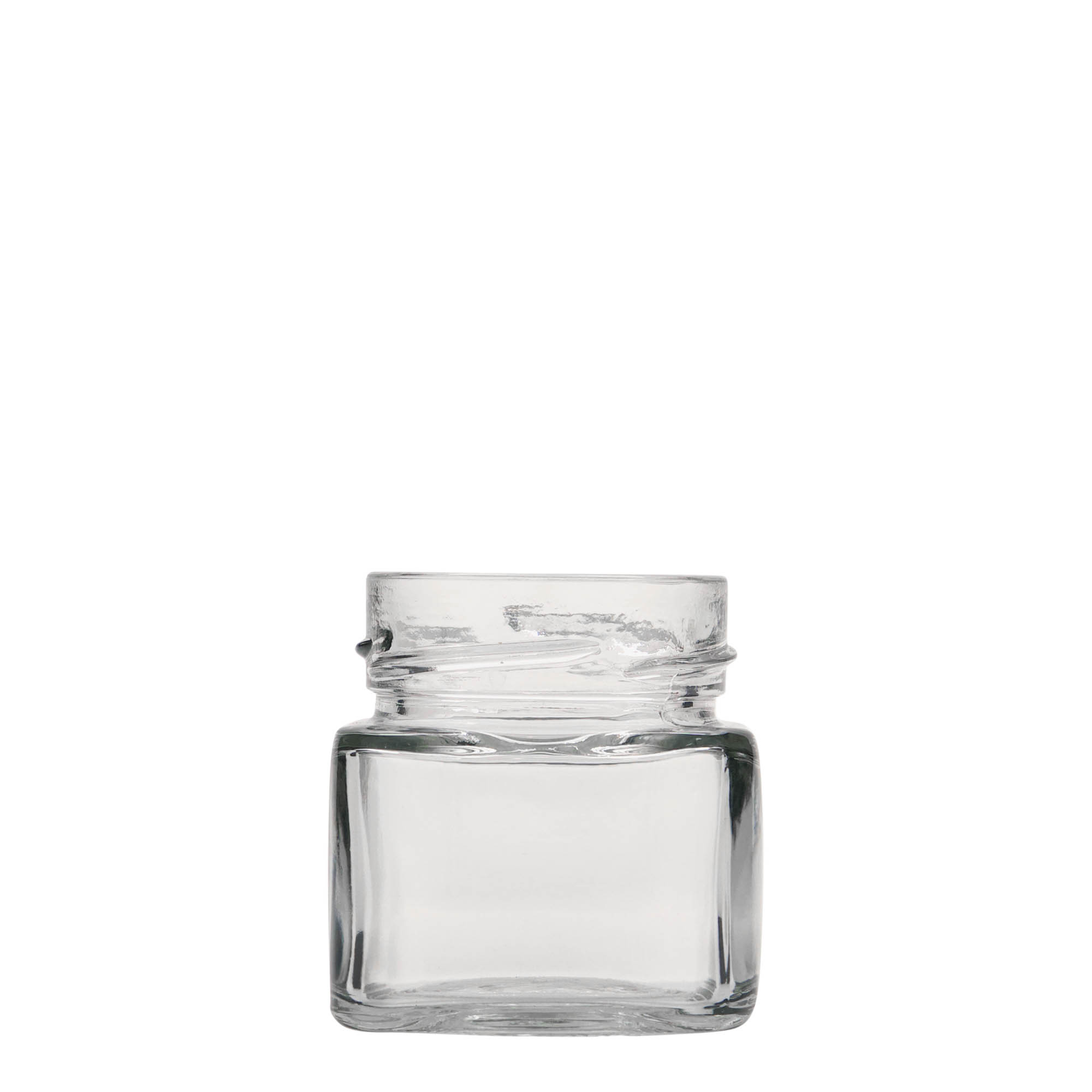 106 ml tarro cuadrado «Ikarus», boca: Deep-Twist-off (DTO 58)