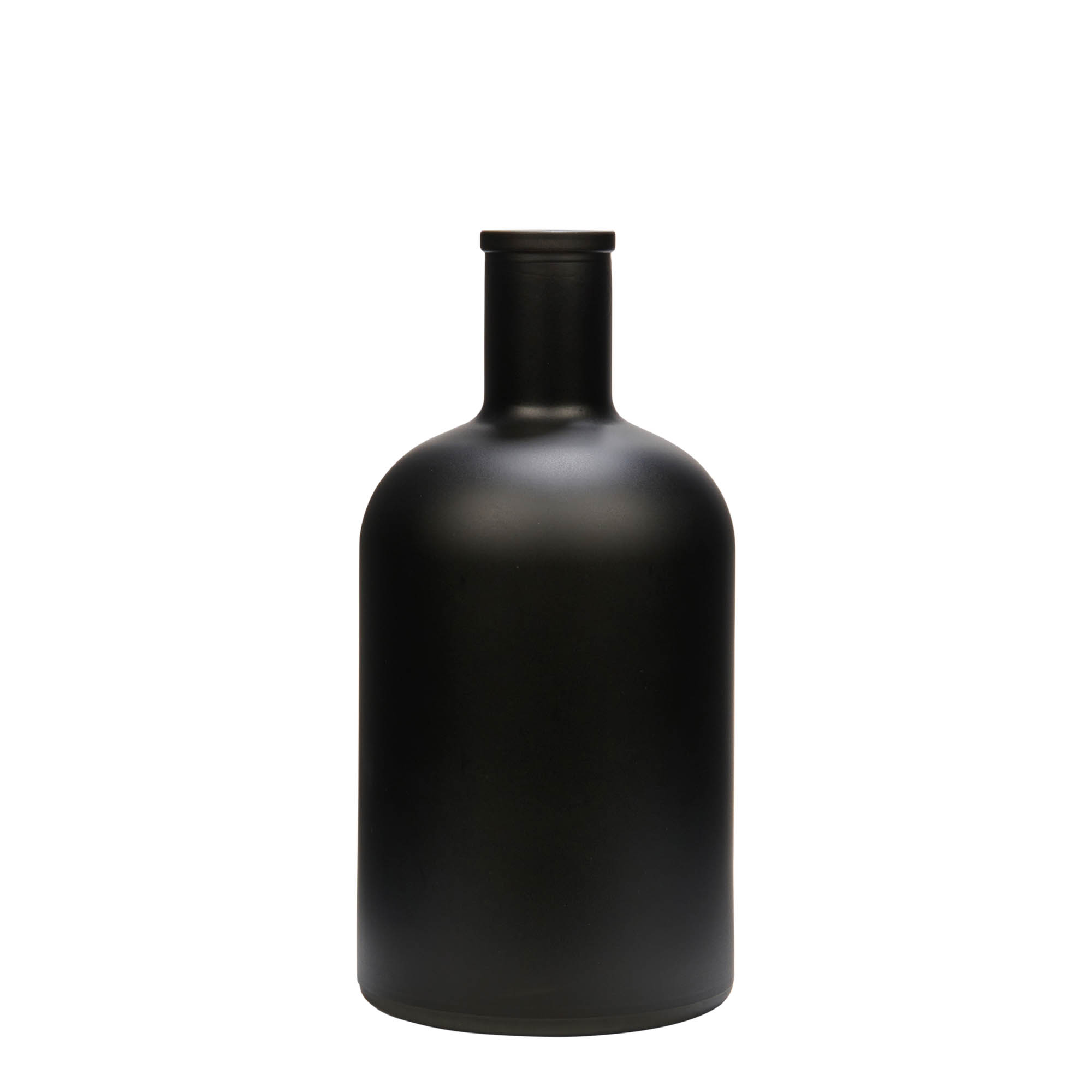 Botella de vidrio de 700 ml 'Gerardino', negra, boca: corcho