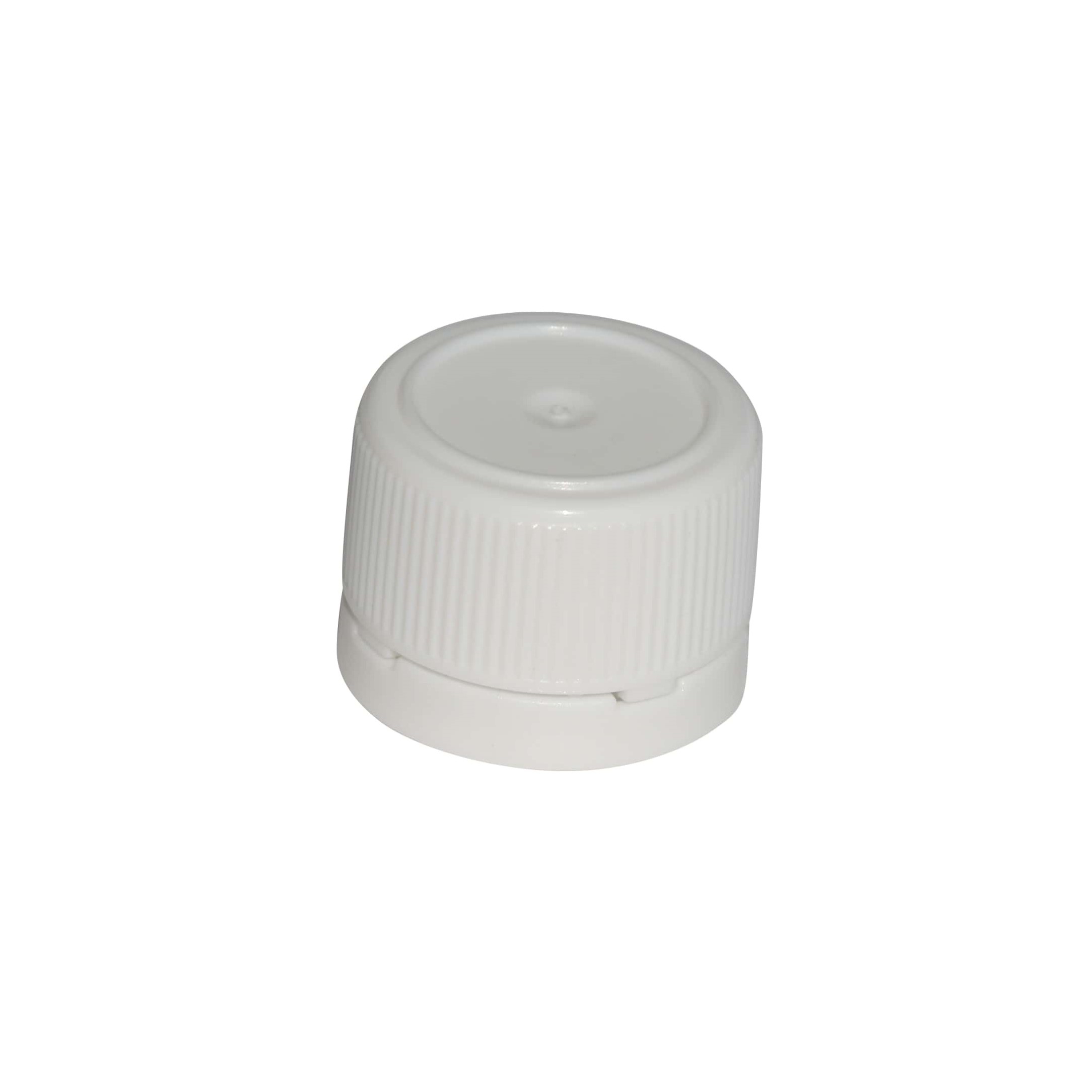 Tapón de rosca para tubito de PET, plástico, blanco Tapón de rosca para tubito de PET, plástico, blanco