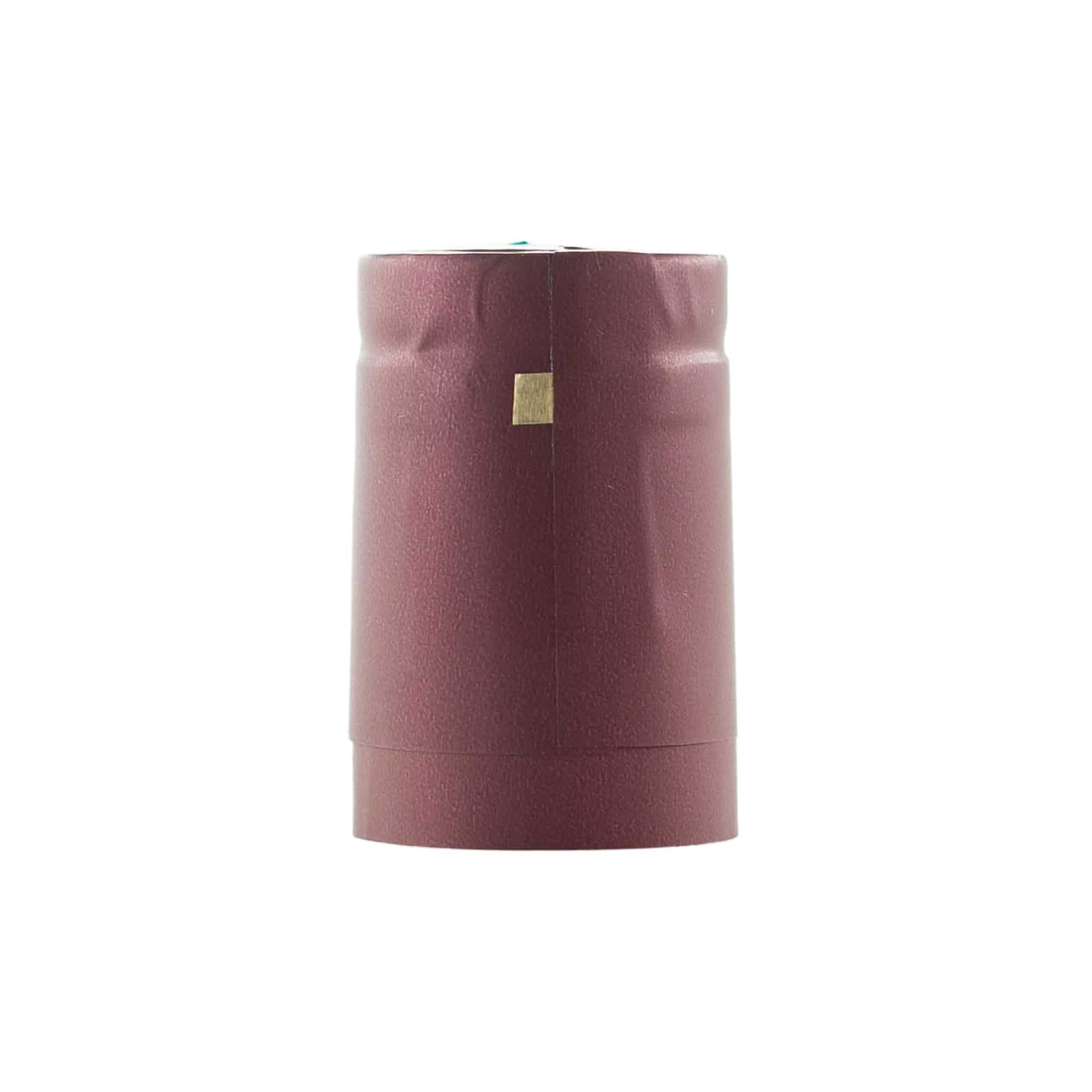 Cápsula termoencogible 32x41, plástico de PVC, rojo oscuro Cápsula termoencogible 32x41, plástico de PVC, rojo oscuro