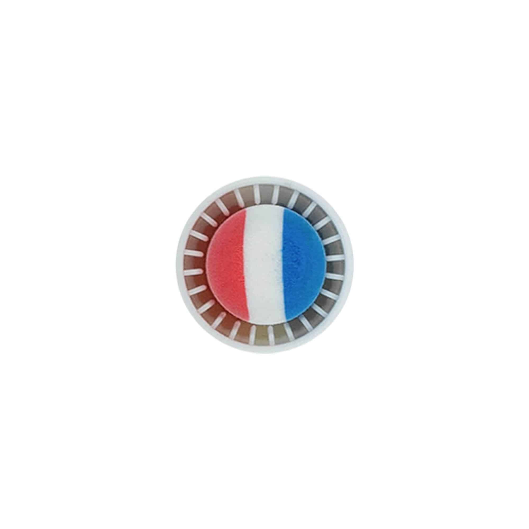 Corcho con cabeza 'Francia' de 19 mm, plástico, multicolor, para boca: corcho