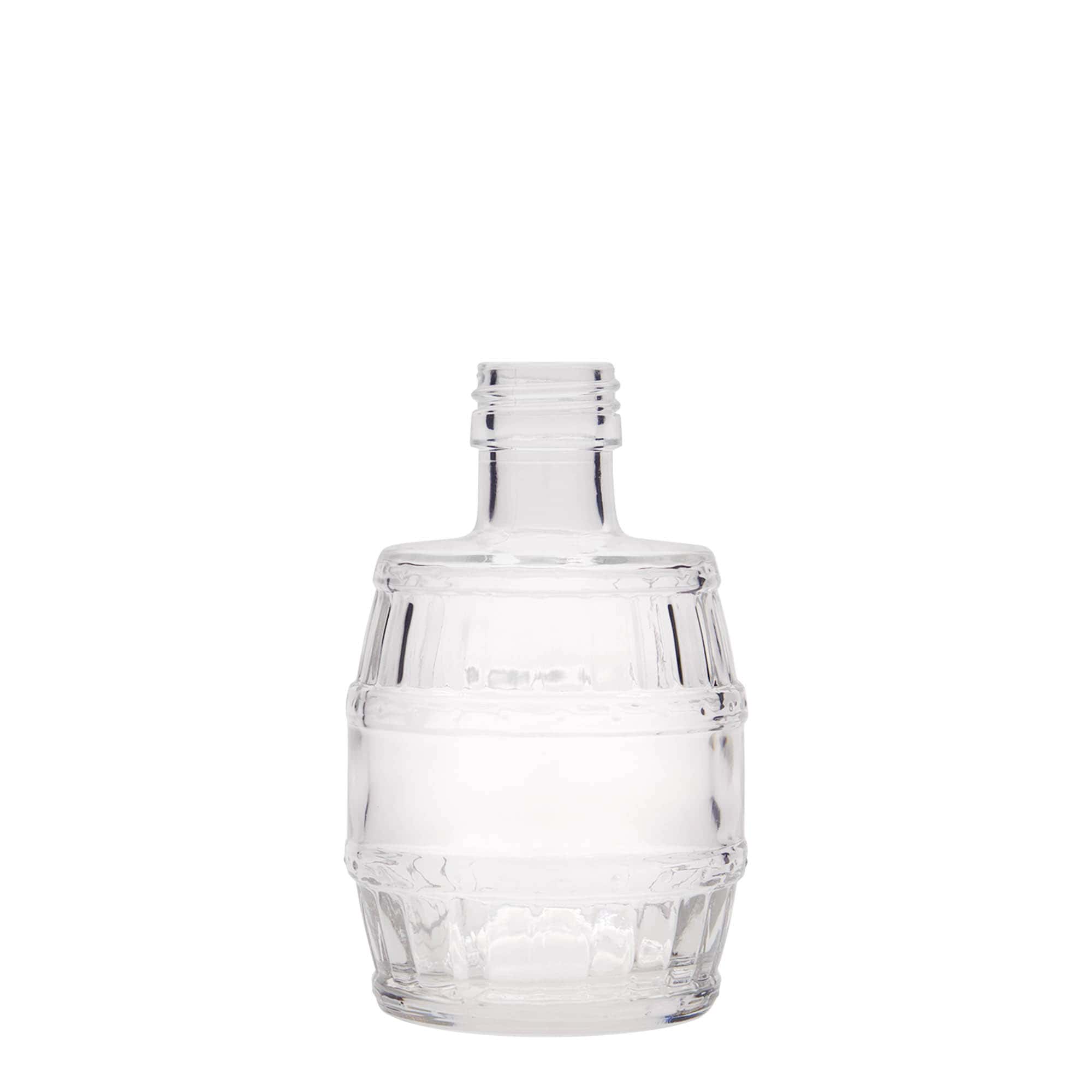 Botella de vidrio de 200 ml 'Barril', boca: PP 28